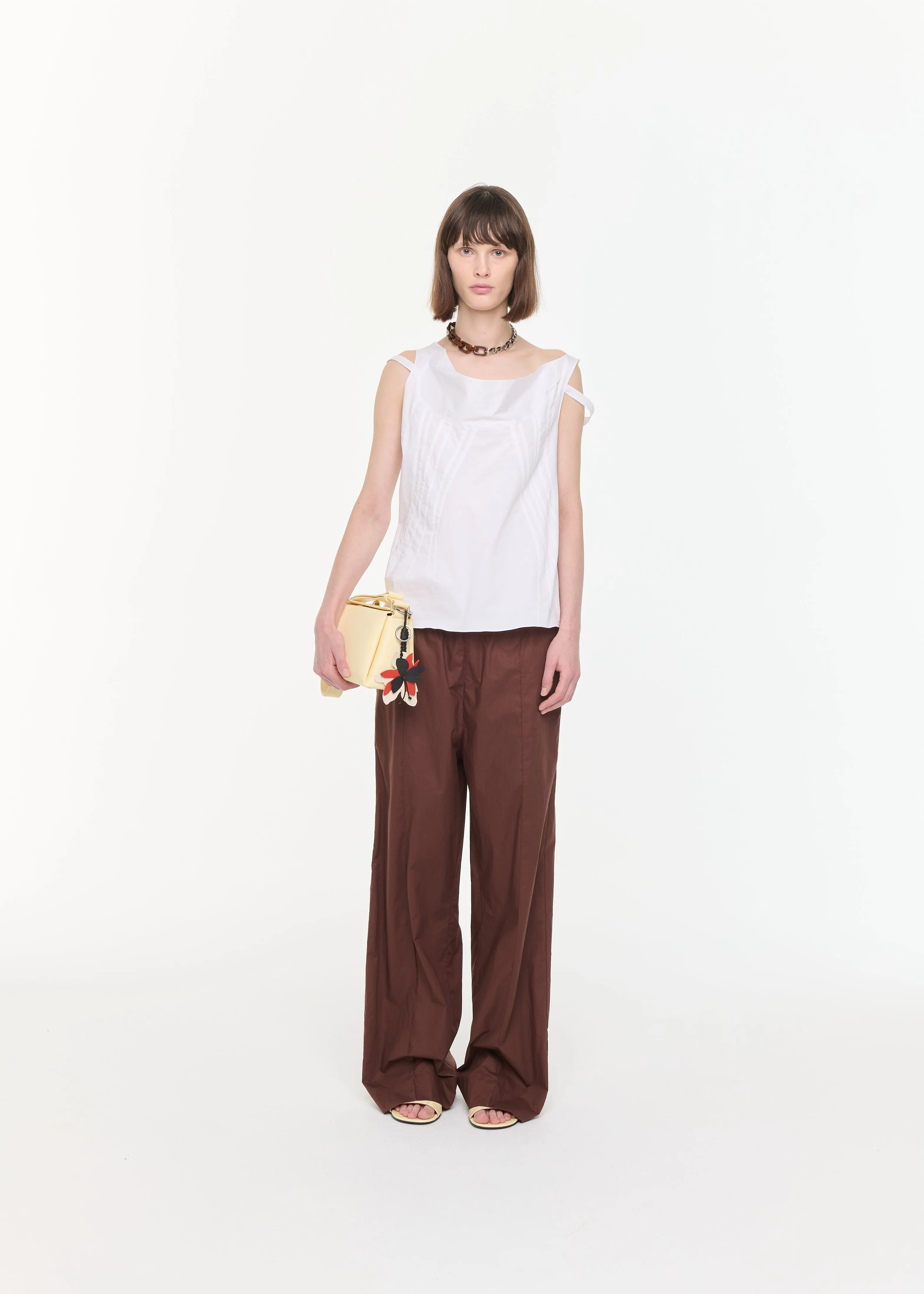 DRAPED NECKLINE WHITE TOP sold by Plan C product image thumbnail 2