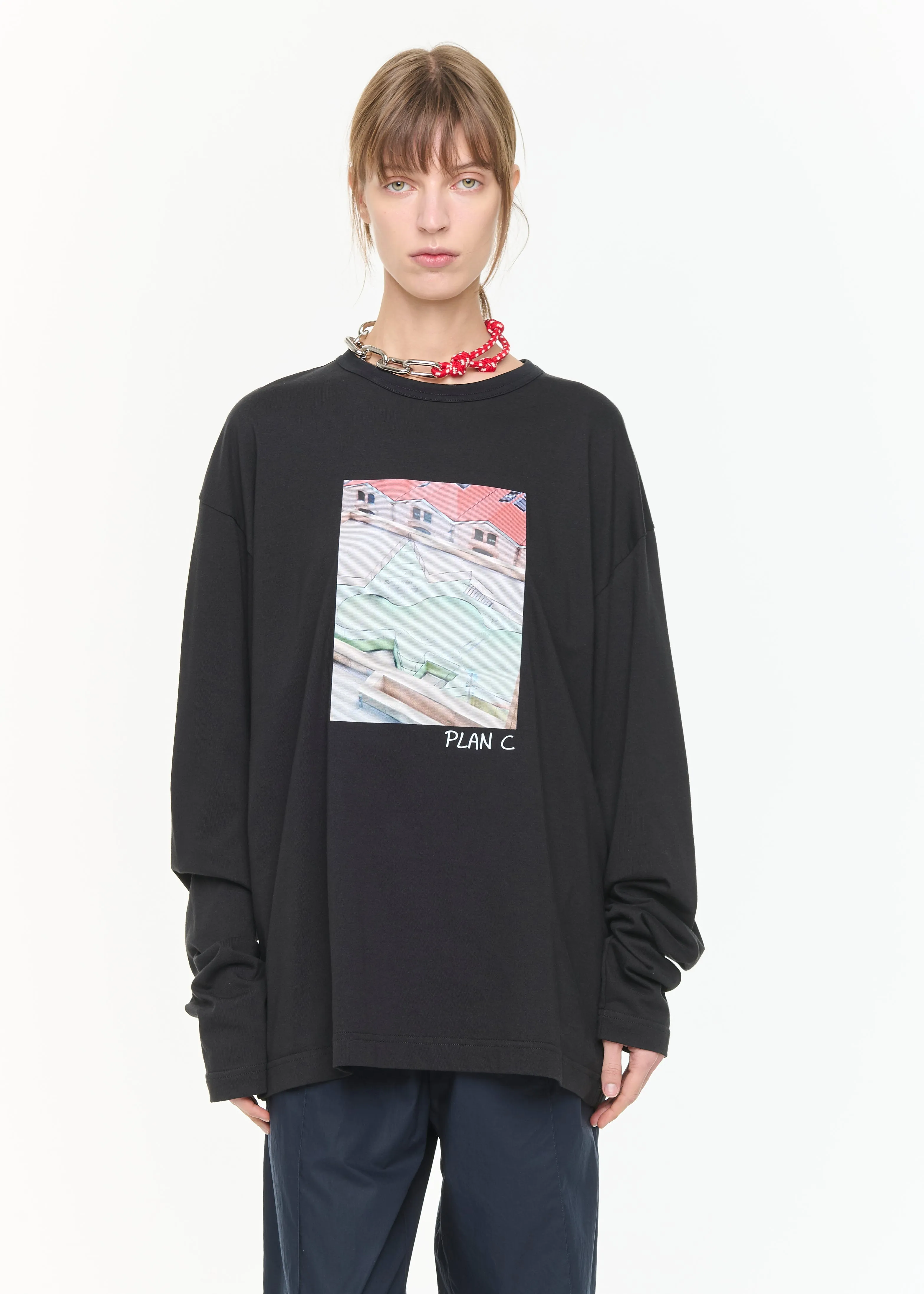 SKATE LONG SLEEVED T-SHIRT sold by Plan C product image thumbnail 3