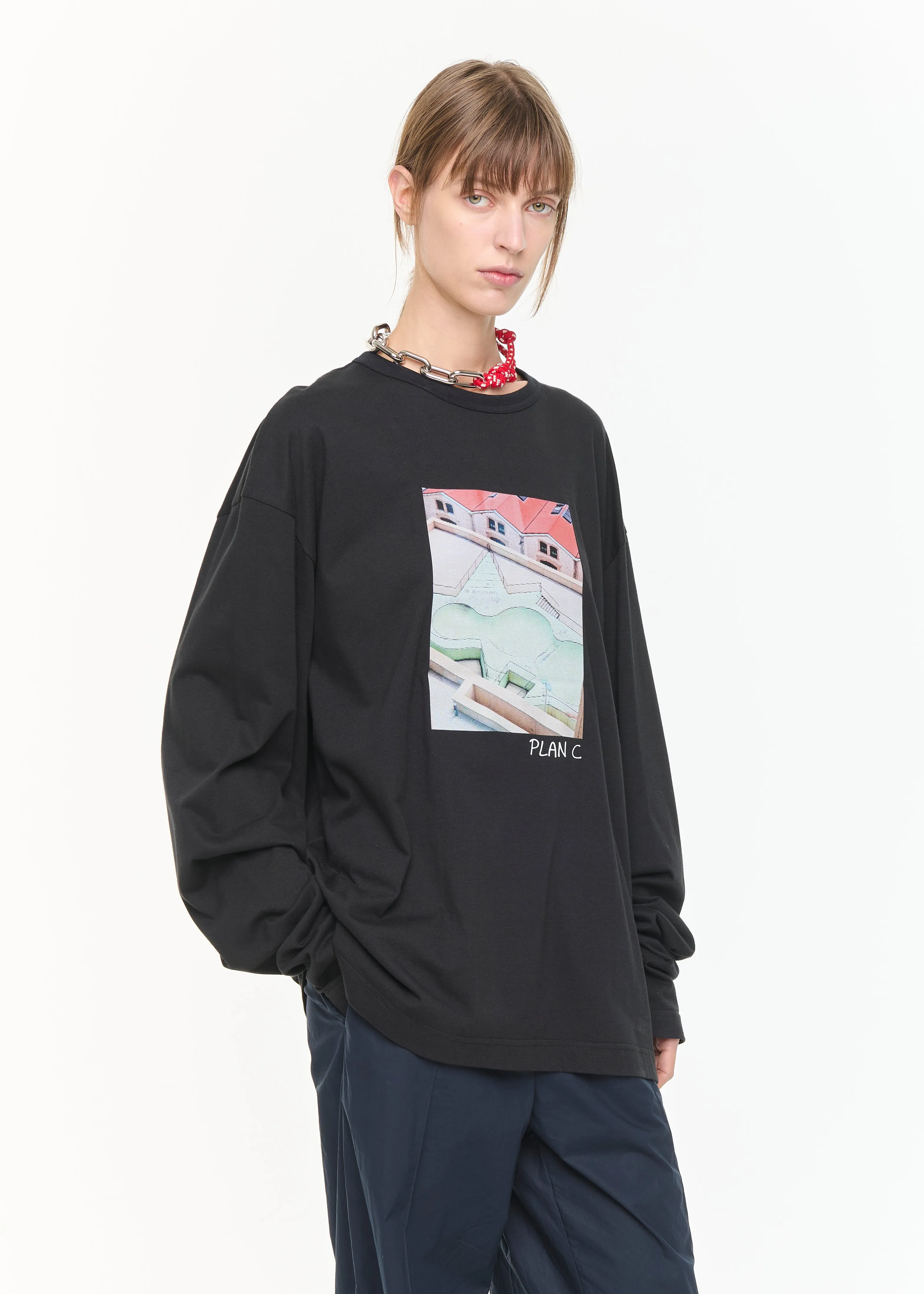 SKATE LONG SLEEVED T-SHIRT sold by Plan C product image thumbnail 4