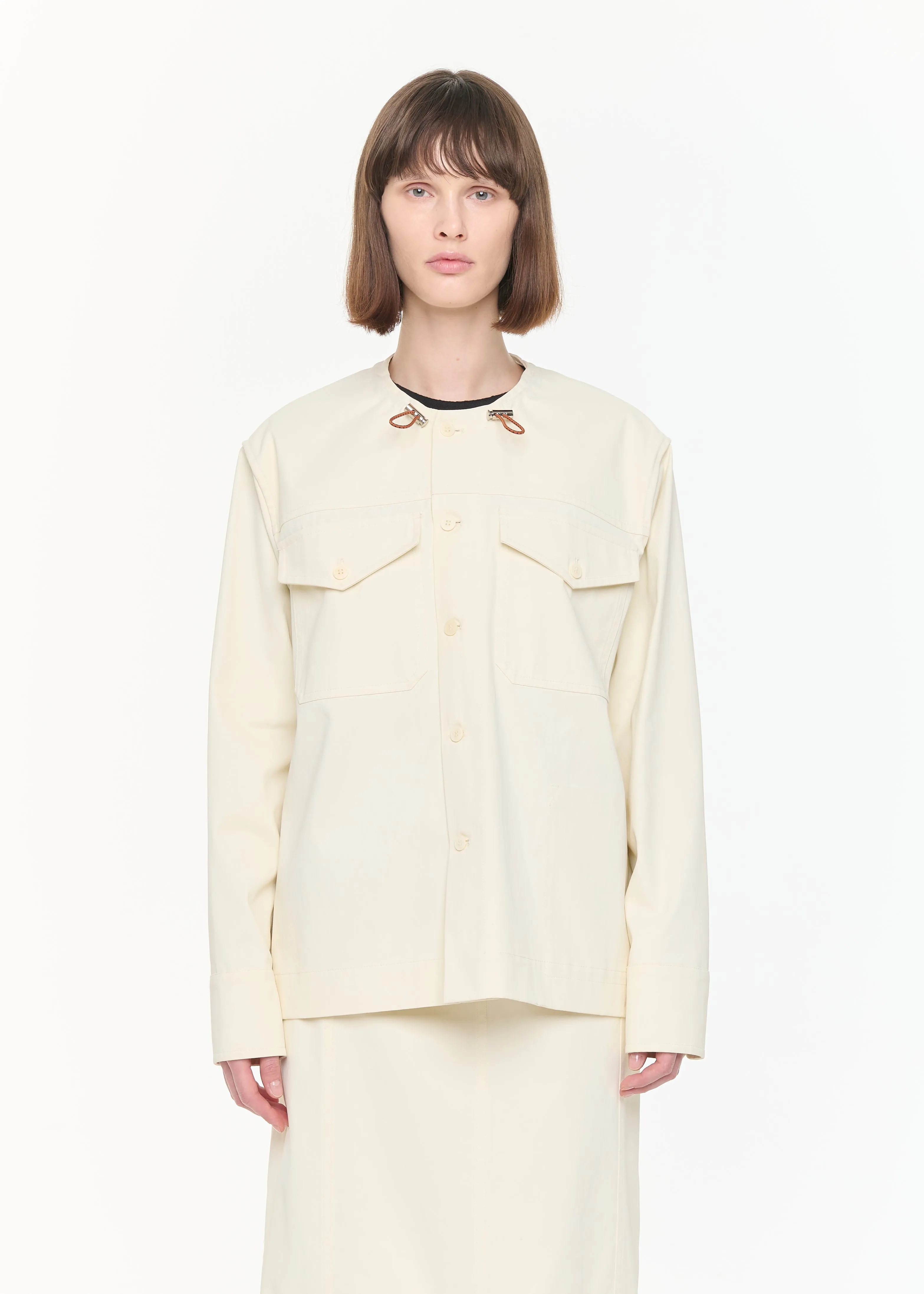 BOXY COTTON JACKET sold by Plan C product image thumbnail 3