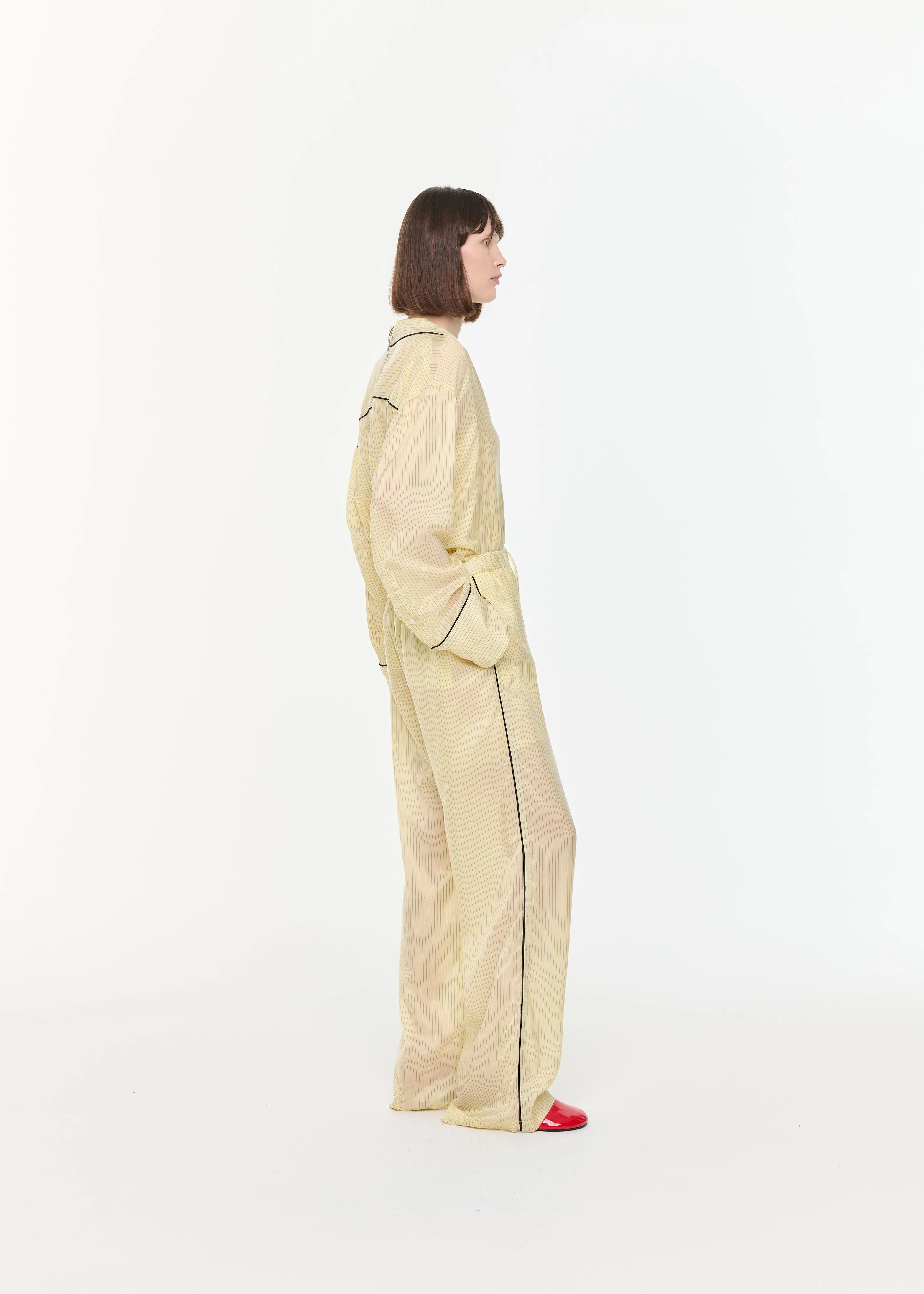 CUPRO STRIPED PANTS sold by Plan C product image thumbnail 4