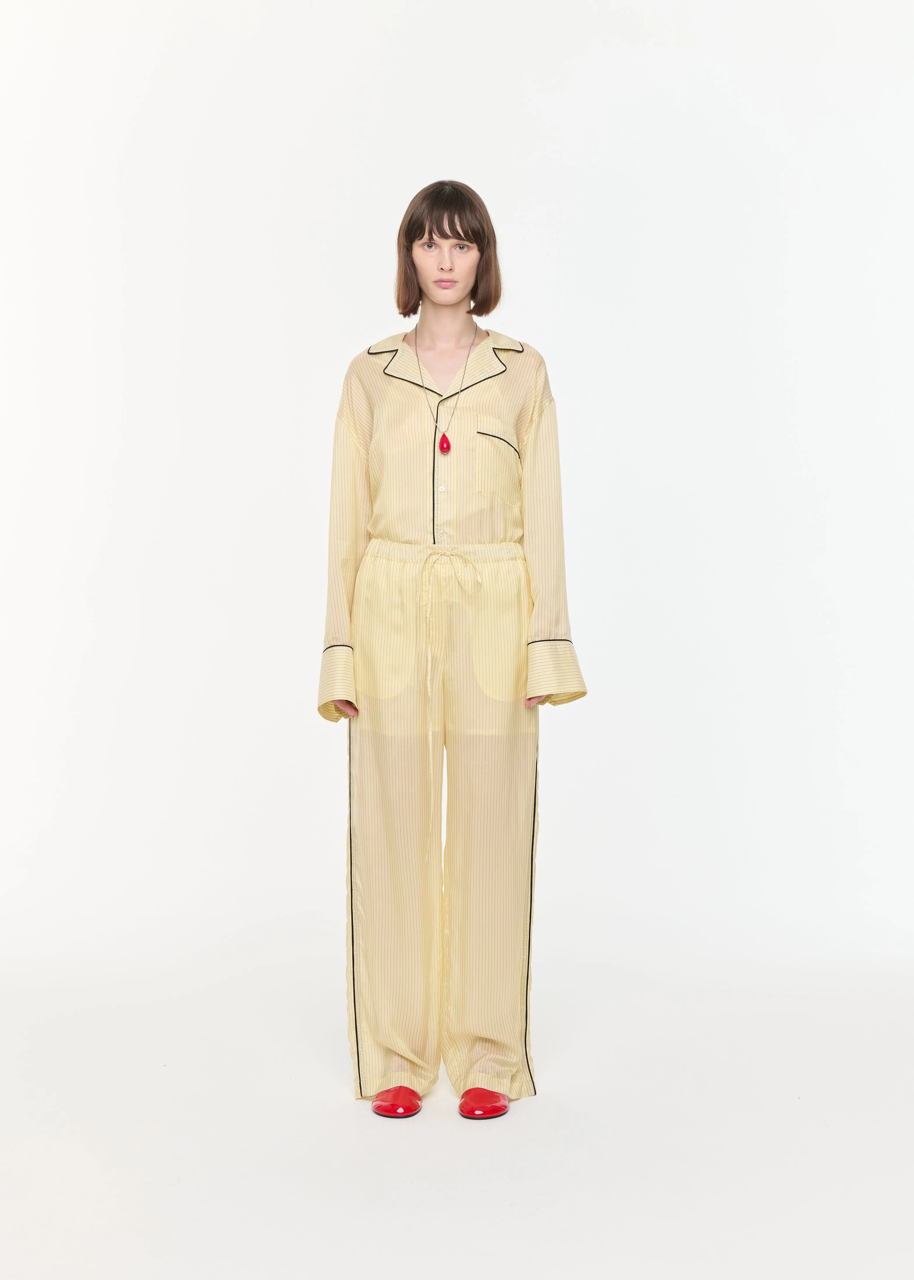 CUPRO STRIPED PANTS sold by Plan C product image thumbnail 2