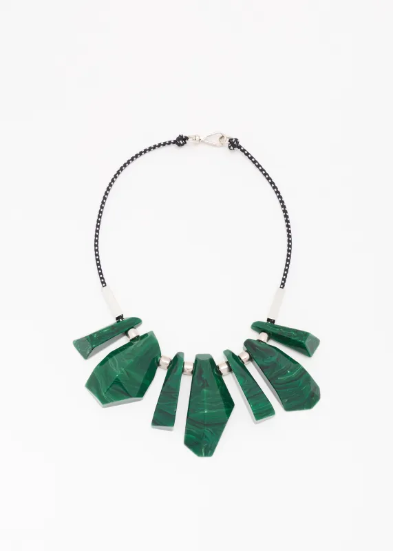 IRREGULAR MALACHITE PENDANTS NECKLACE made by Plan C