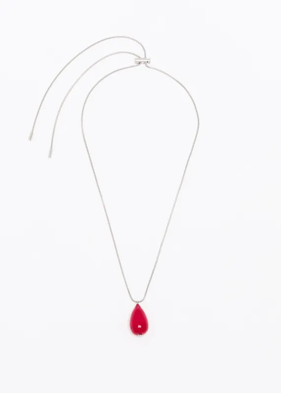 RED DROP PENDANT NECKLACE made by Plan C