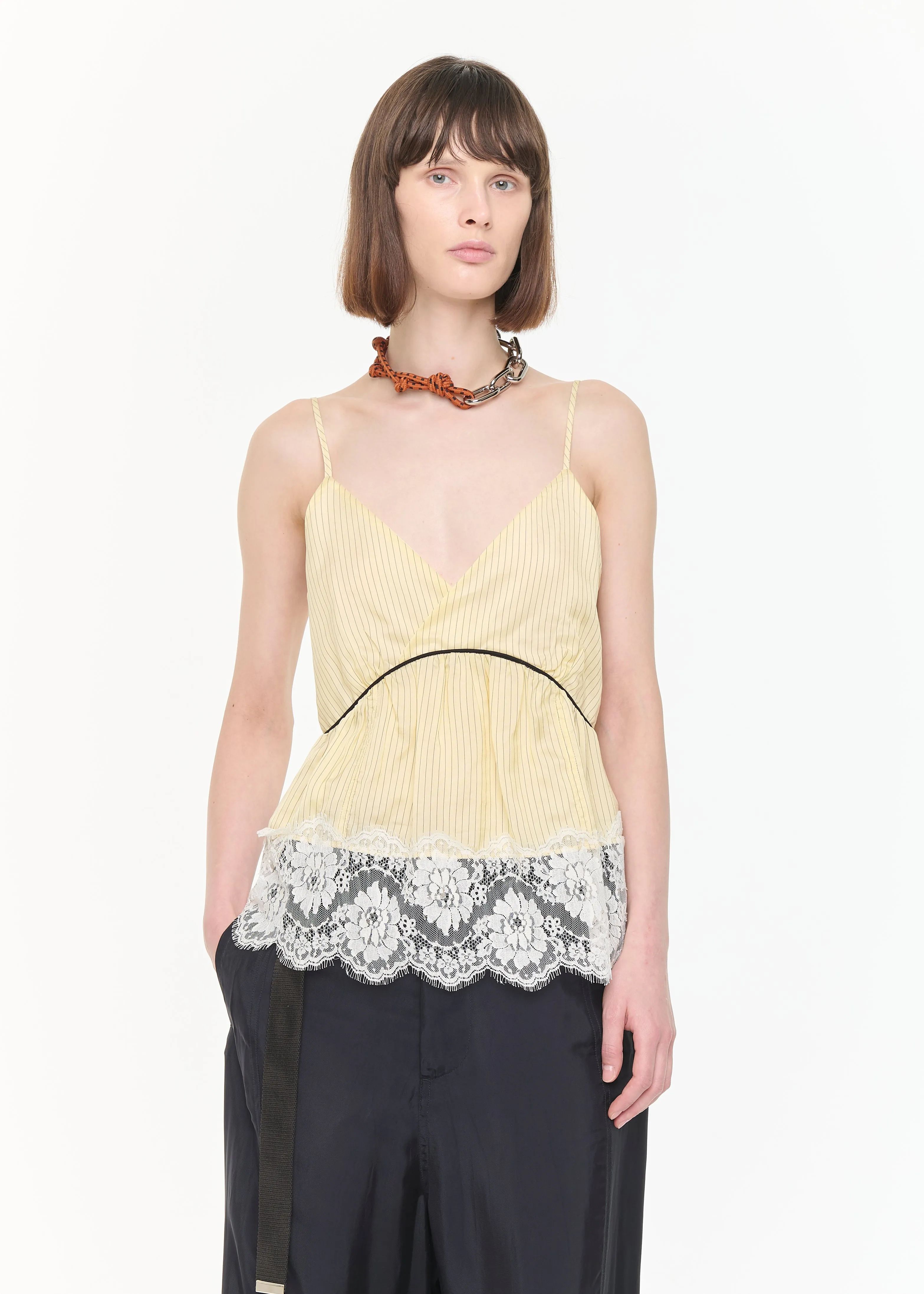 LACE HEM STRIPED TOP sold by Plan C product image thumbnail 3