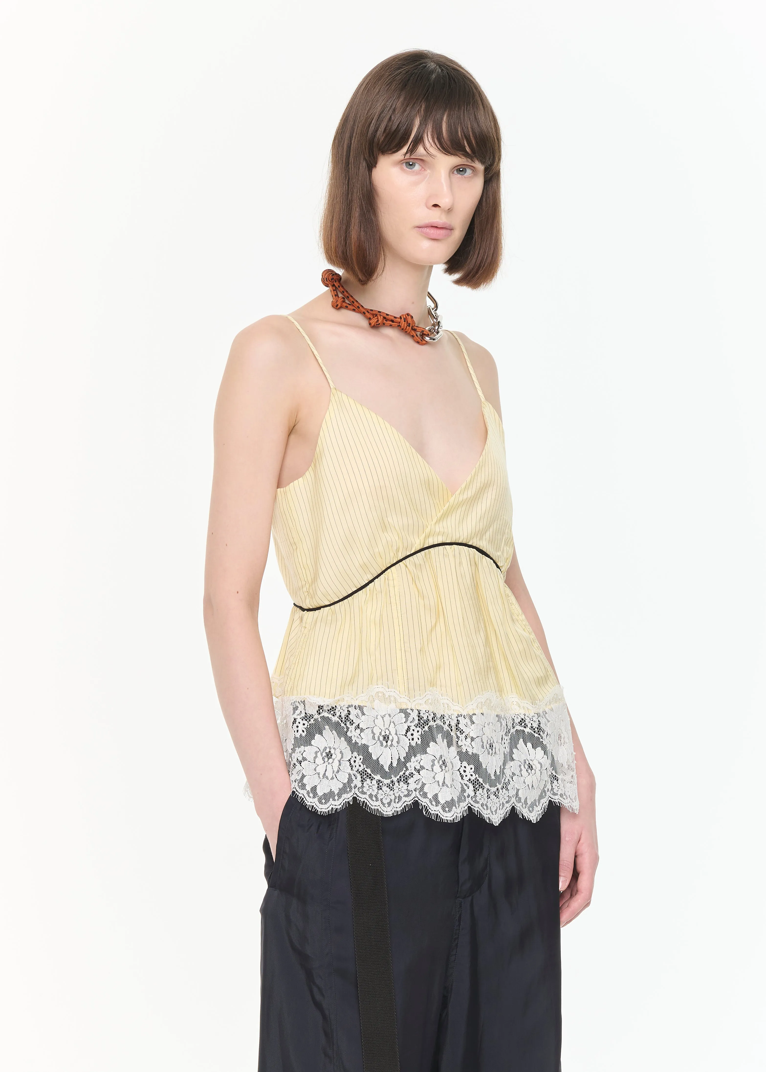 LACE HEM STRIPED TOP sold by Plan C product image thumbnail 4