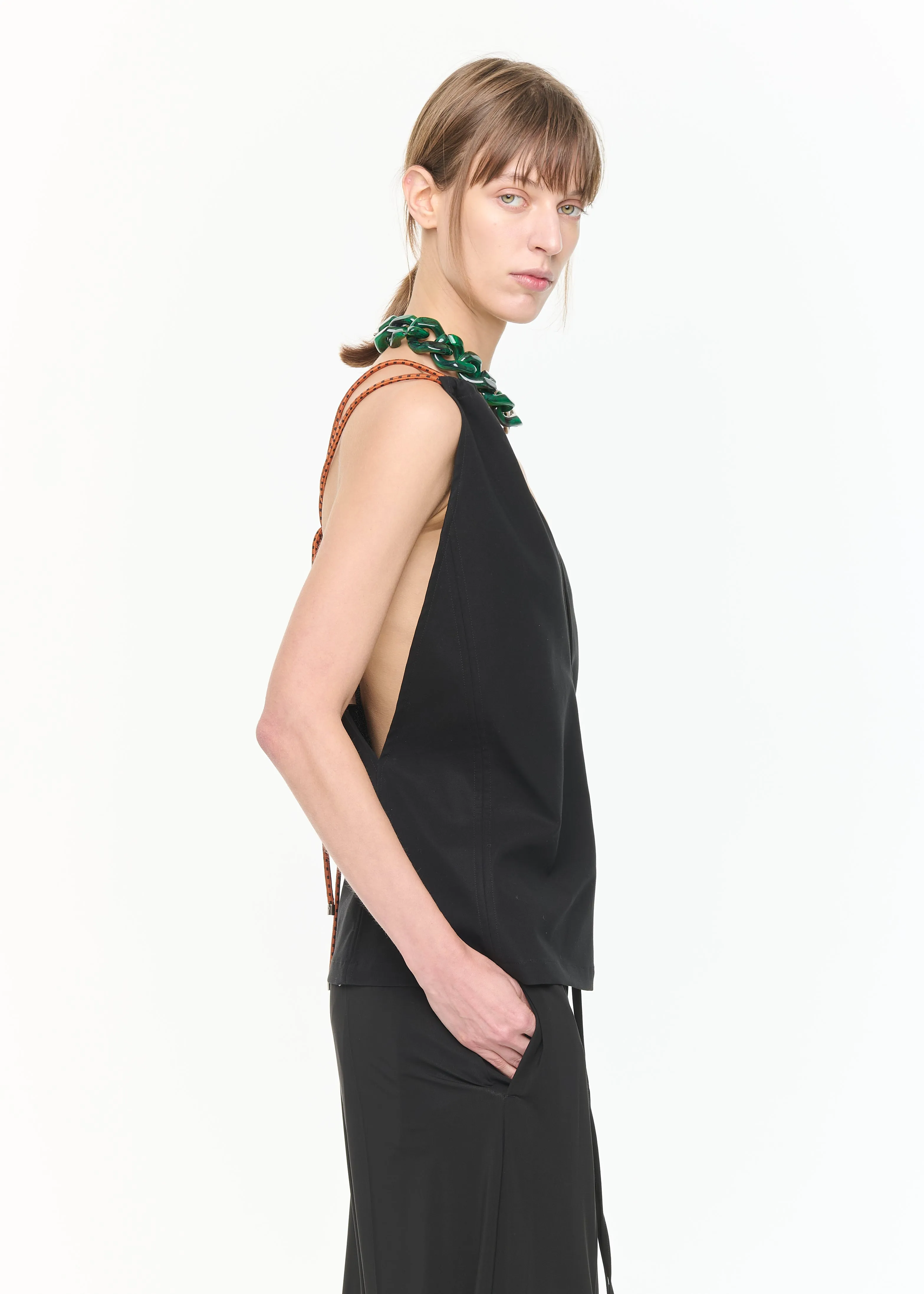 V-NECK CREPE TOP sold by Plan C product image thumbnail 5