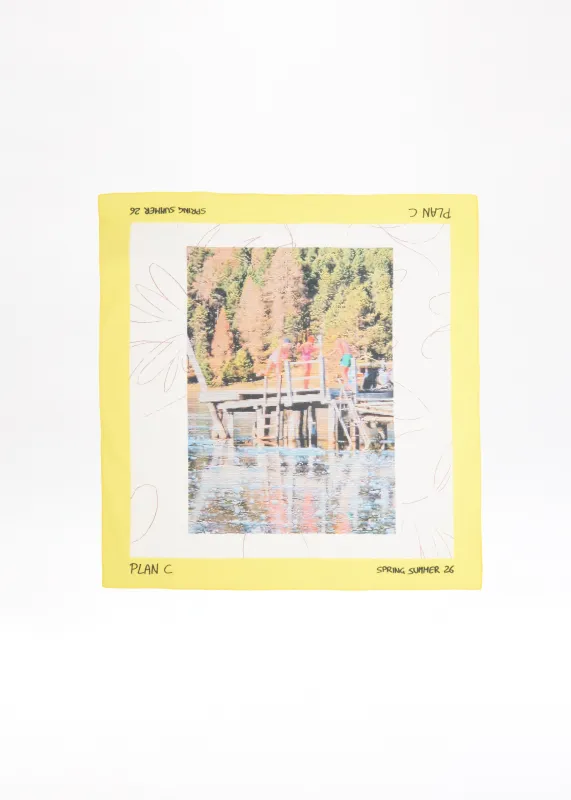 YELLOW LEMON PRINTED FOULARD made by Plan C