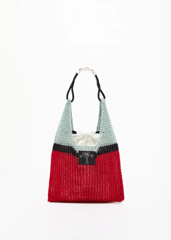 BLACK POPPY WATER LINEN MESH BAG made by Plan C