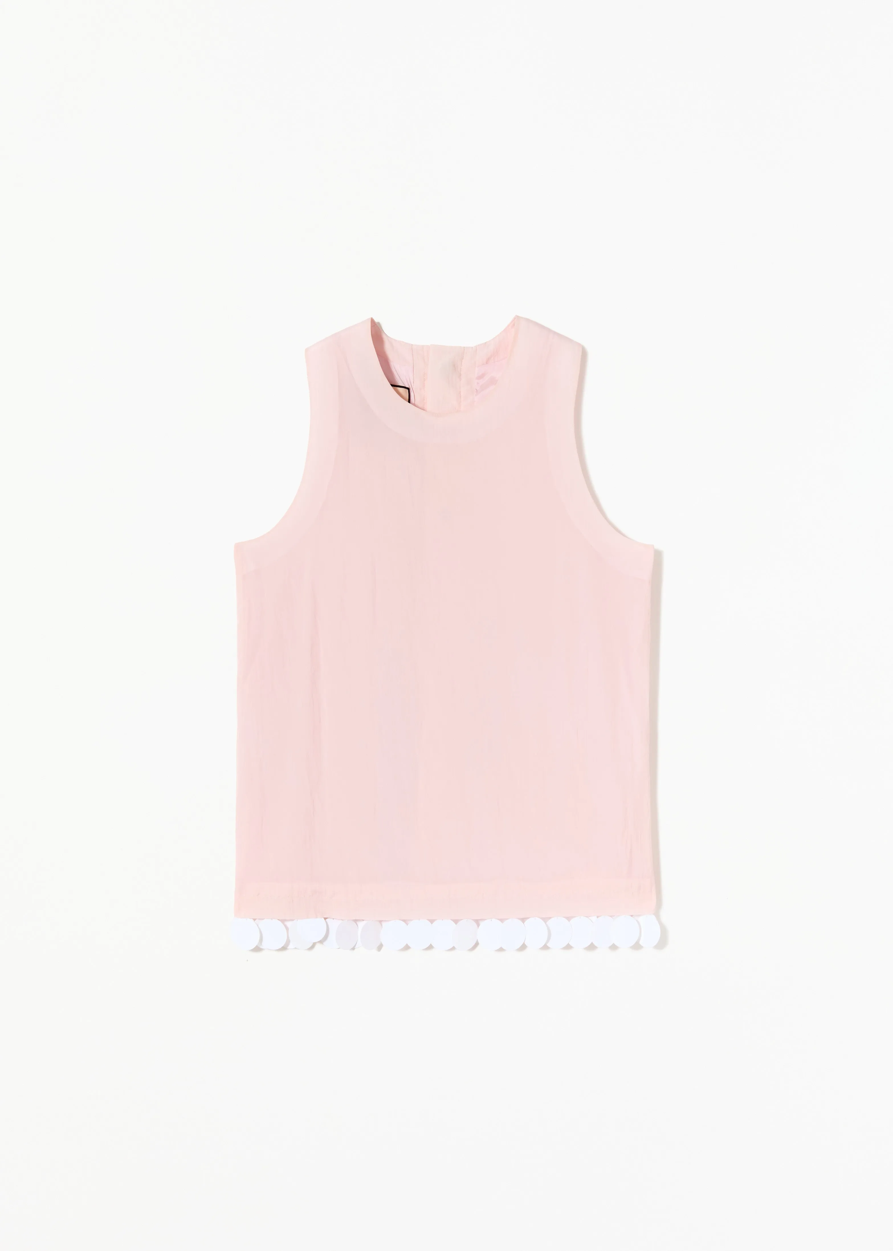 SEQUINS HEM PINK TOP sold by Plan C