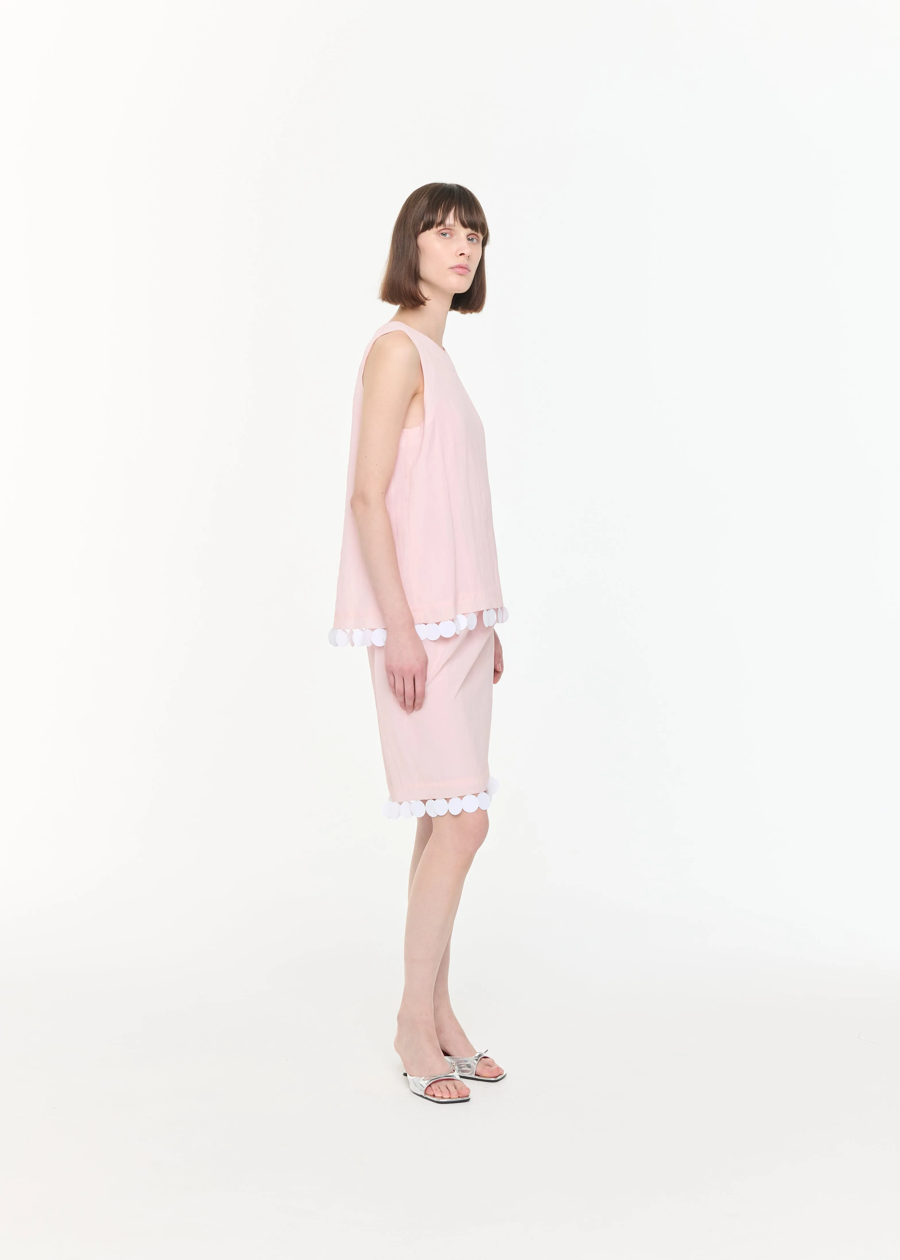 SEQUINS HEM PINK TOP sold by Plan C product image thumbnail 4