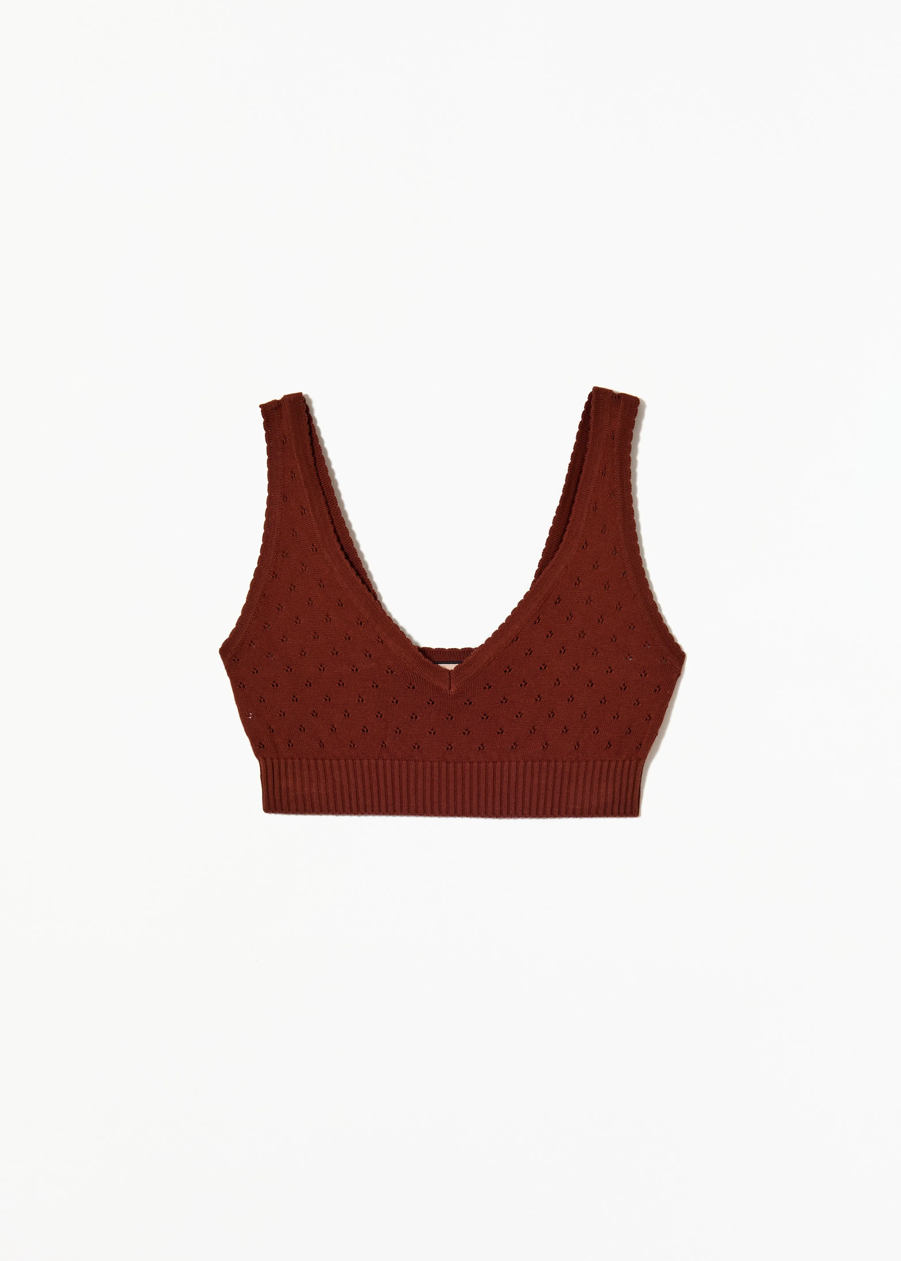 TOBACCO KNIT BRA sold by Plan C
