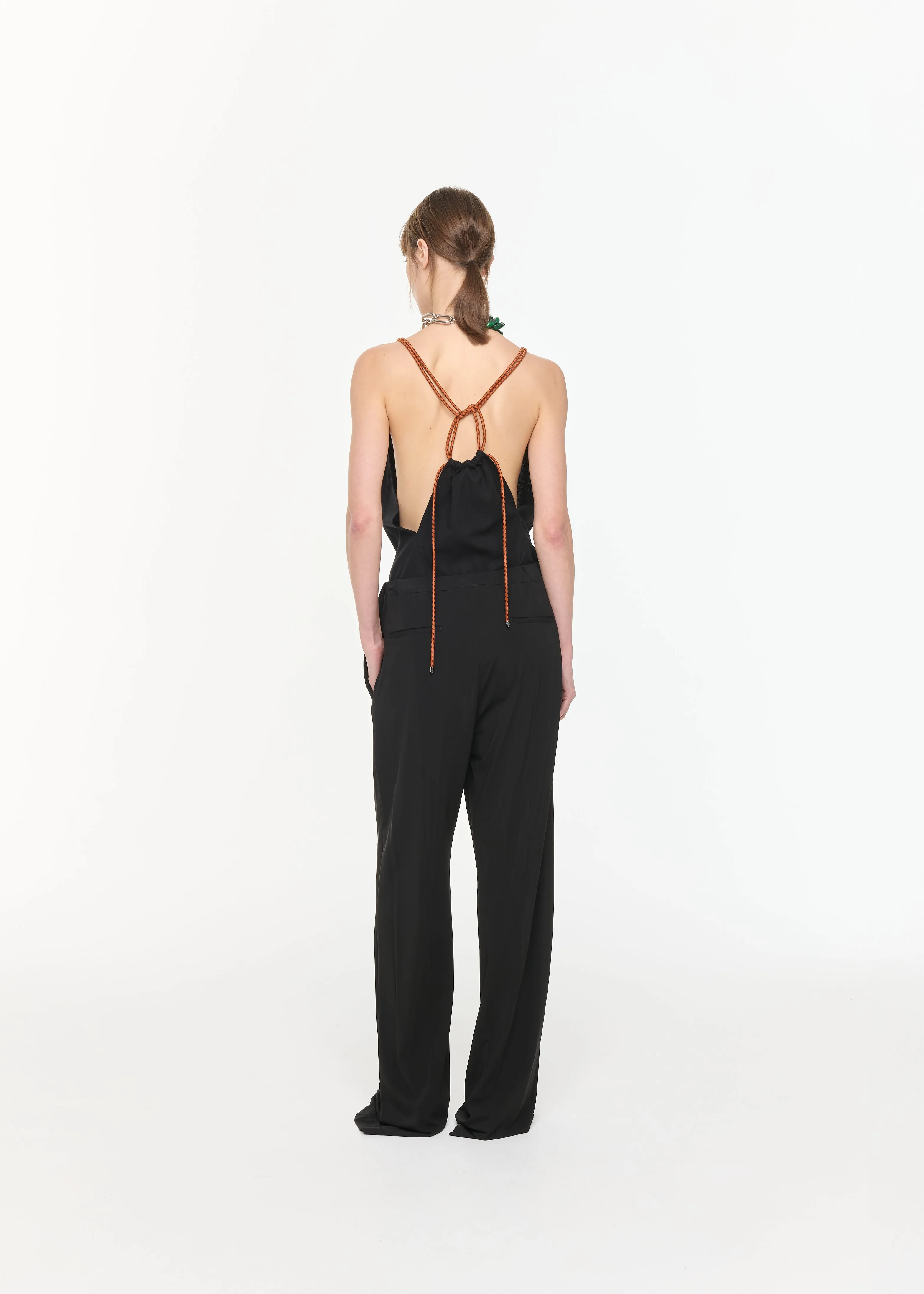 BLACK VISCOSE PANTS sold by Plan C product image thumbnail 5