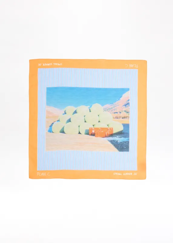 APRICOT PRINTED FOULARD made by Plan C
