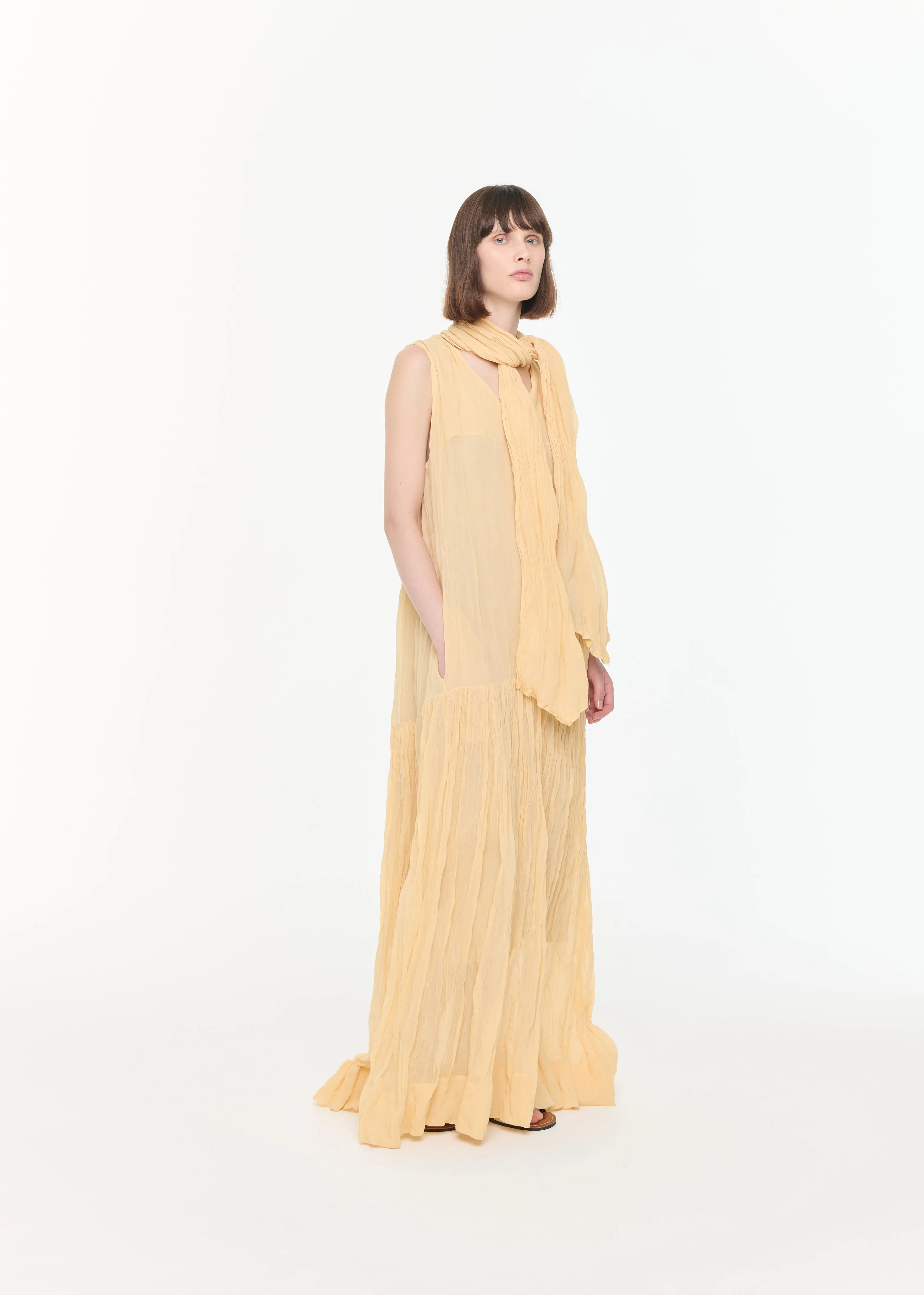 MAXI COTTON GAUZE DRESS sold by Plan C product image thumbnail 4