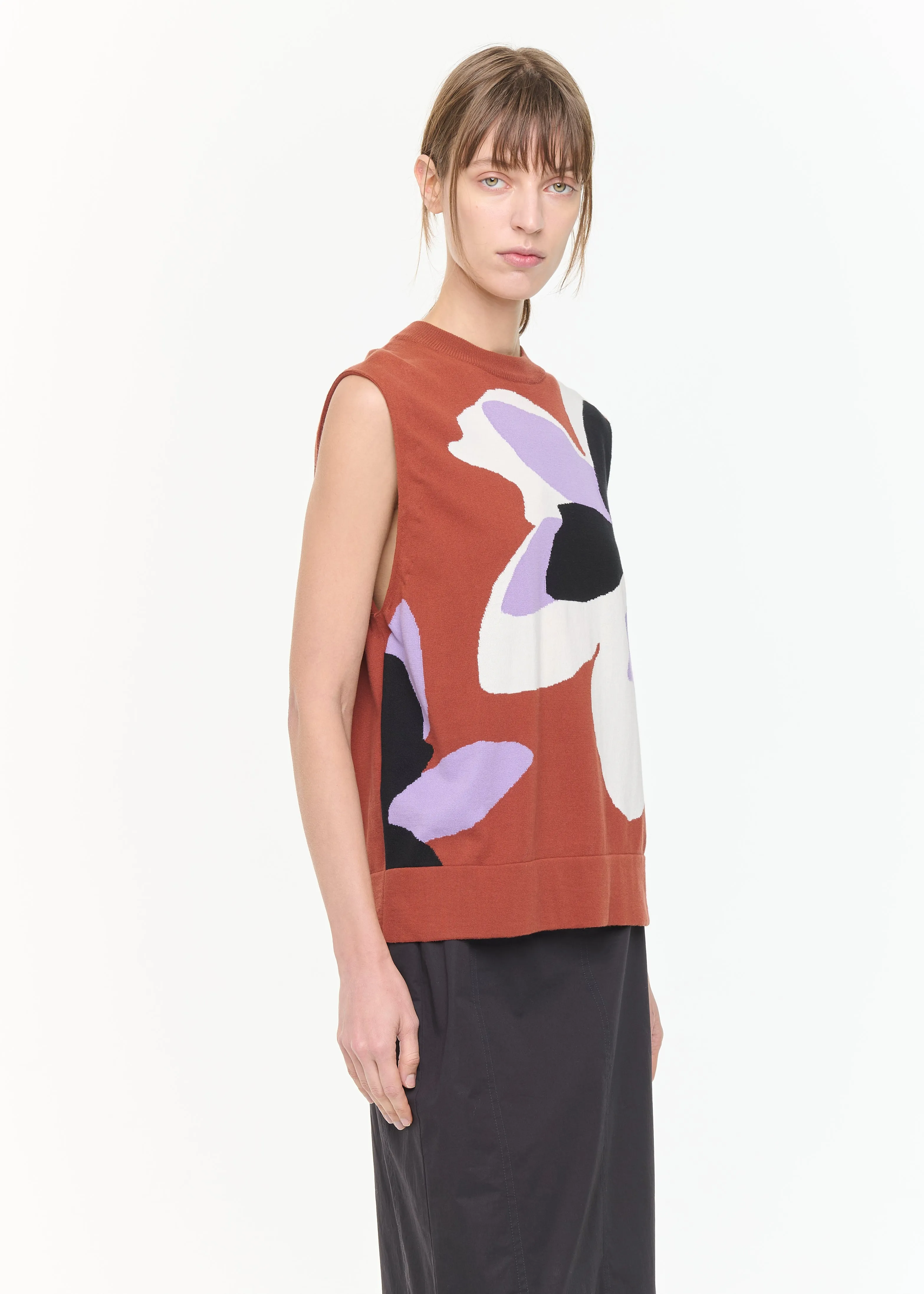 FLOWER INTARSIA COTTON VEST sold by Plan C product image thumbnail 4