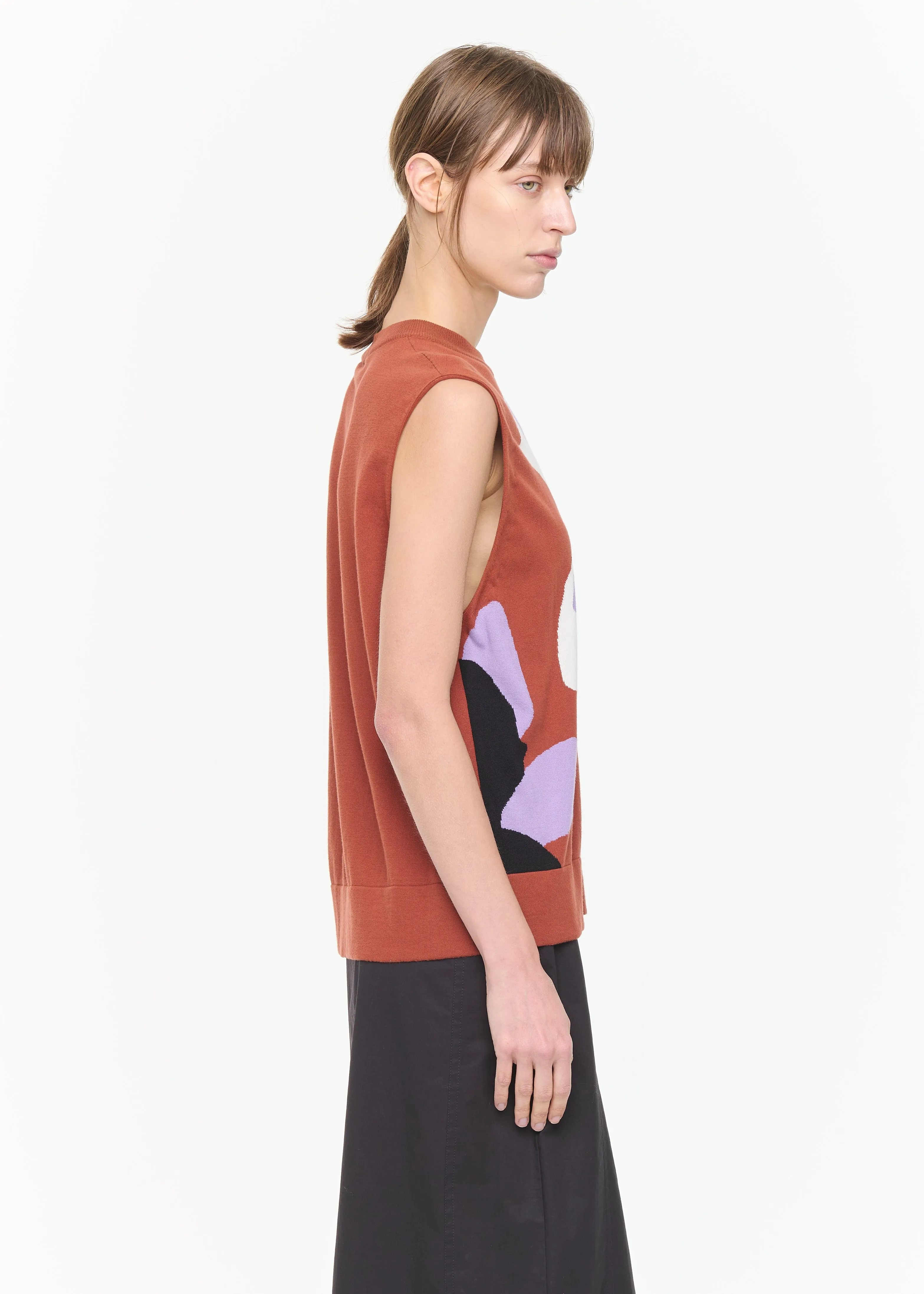 FLOWER INTARSIA COTTON VEST sold by Plan C product image thumbnail 5