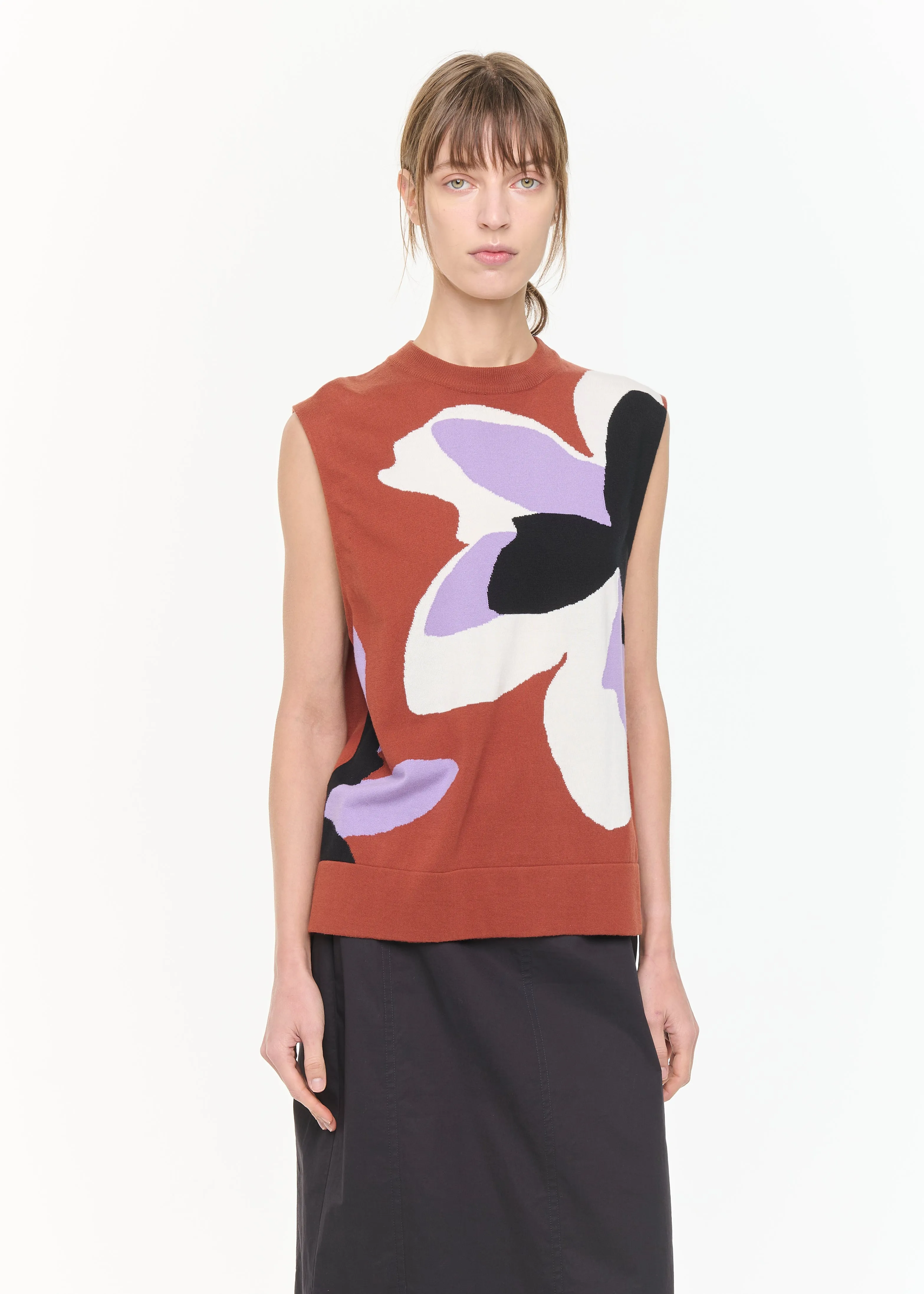 FLOWER INTARSIA COTTON VEST sold by Plan C product image thumbnail 3