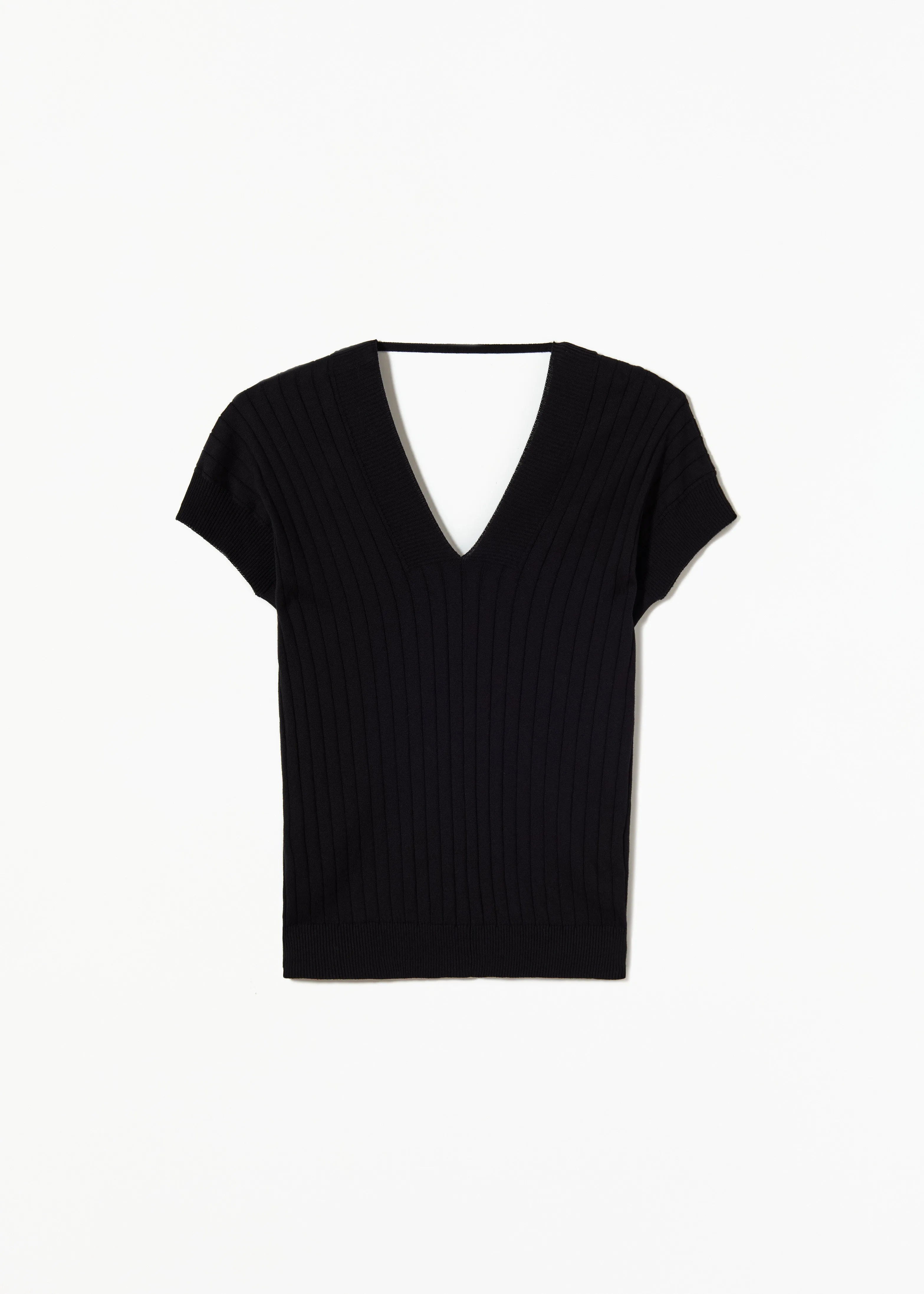 V-NECK-RIBBED-KNIT sold by Plan C