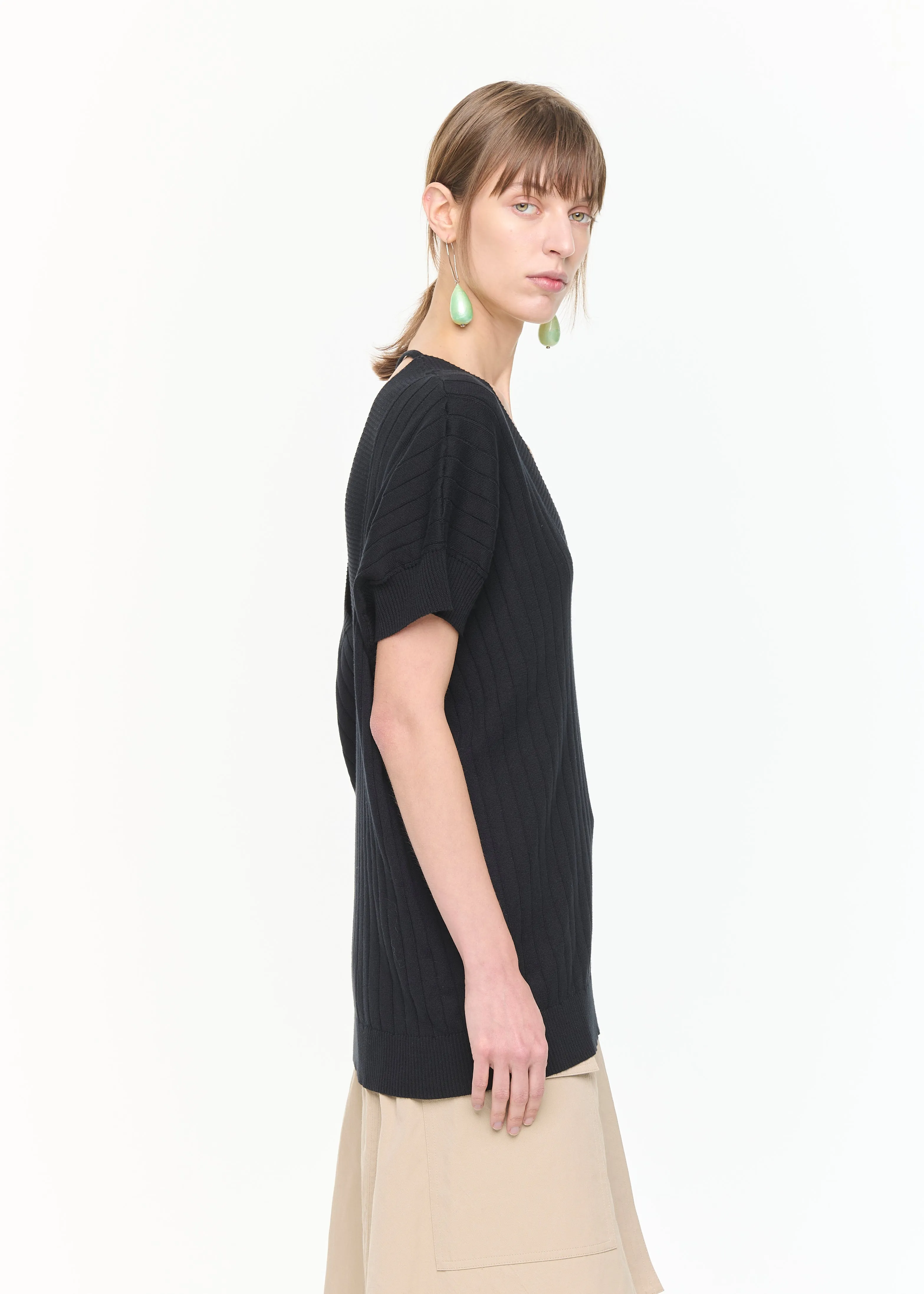V-NECK-RIBBED-KNIT sold by Plan C product image thumbnail 5