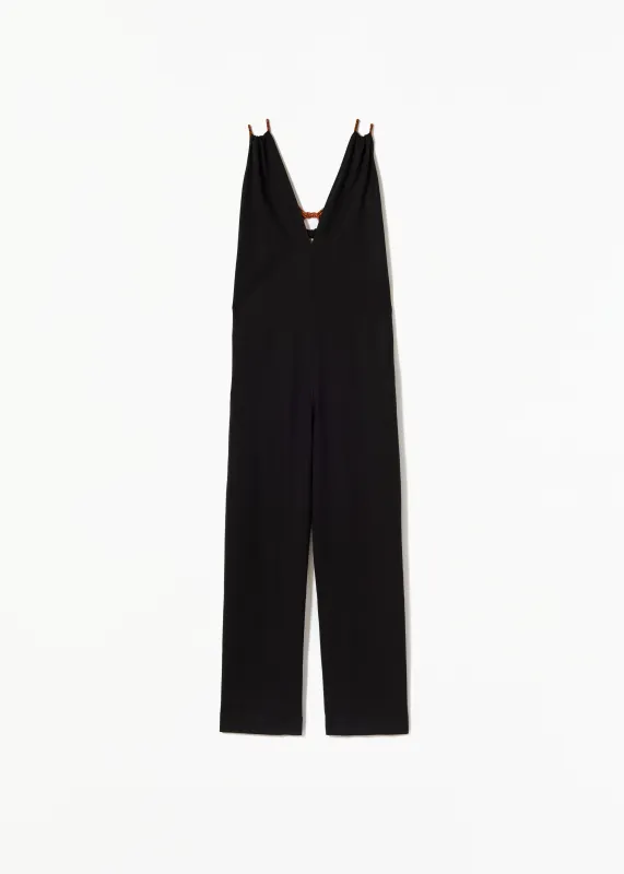 COTTON BLACK JUMPSUIT made by Plan C
