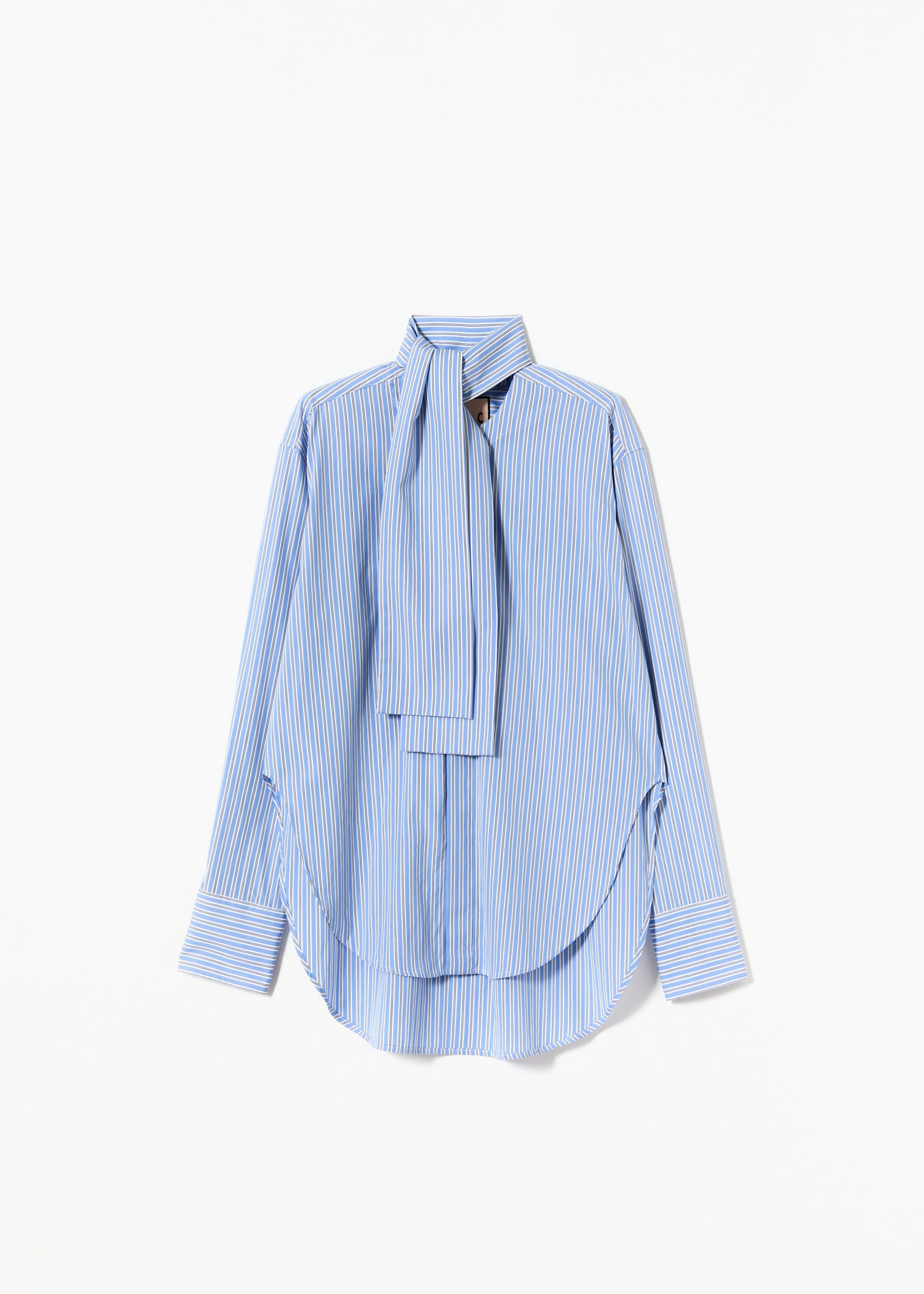 STRIPED COTTON SHIRT WITH SCARF sold by Plan C