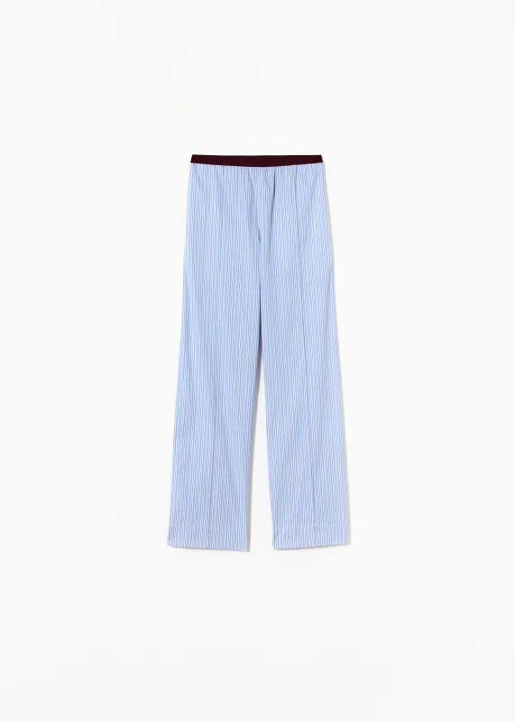 STRIPED WIDE LEG COTTON TROUSERS sold by Plan C