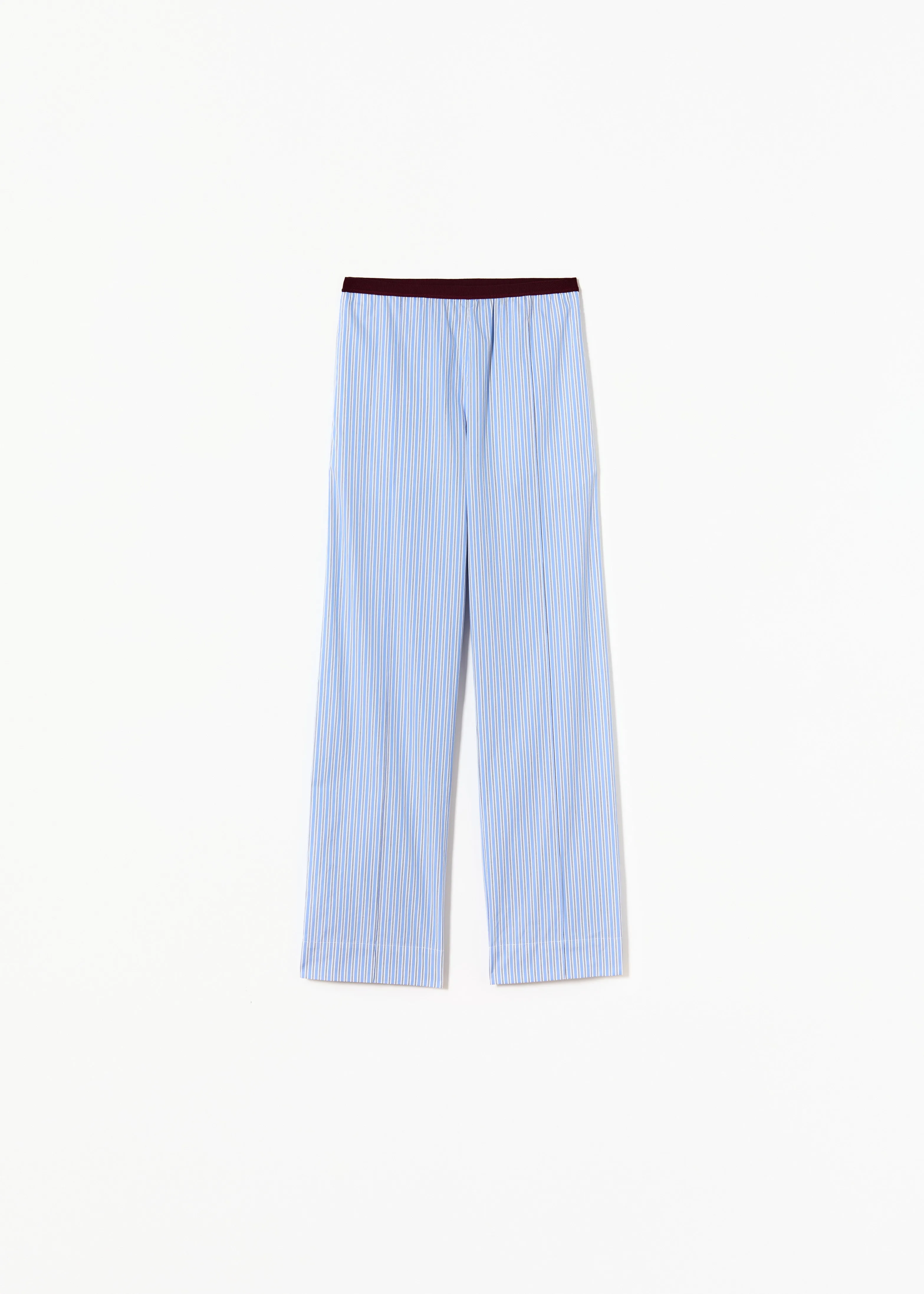 STRIPED WIDE LEG COTTON TROUSERS sold by Plan C