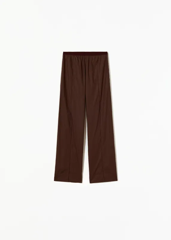 BROWN WIDE LEG COTTON TROUSERS sold by Plan C