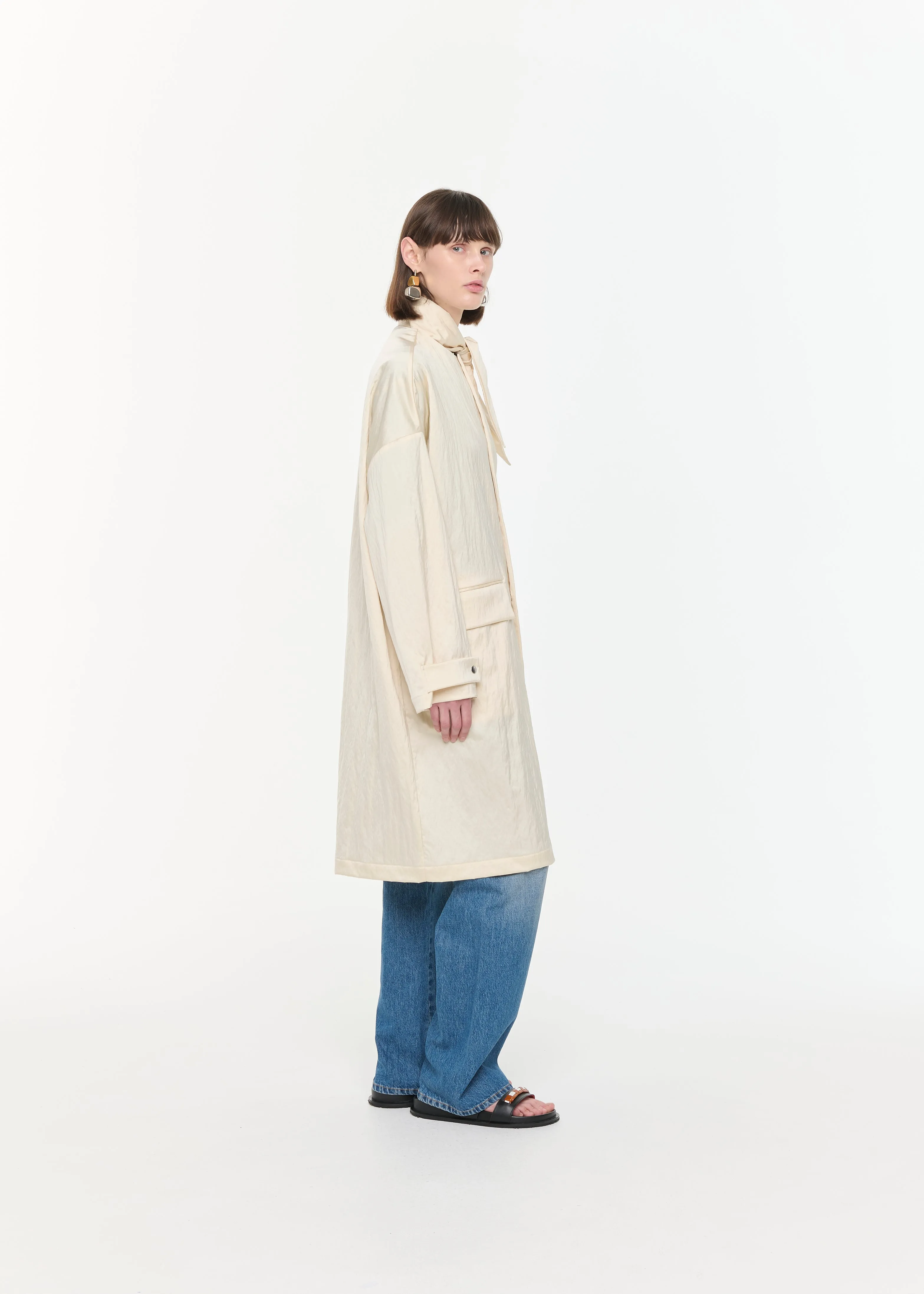 WRINKLED SATIN COAT sold by Plan C product image thumbnail 3