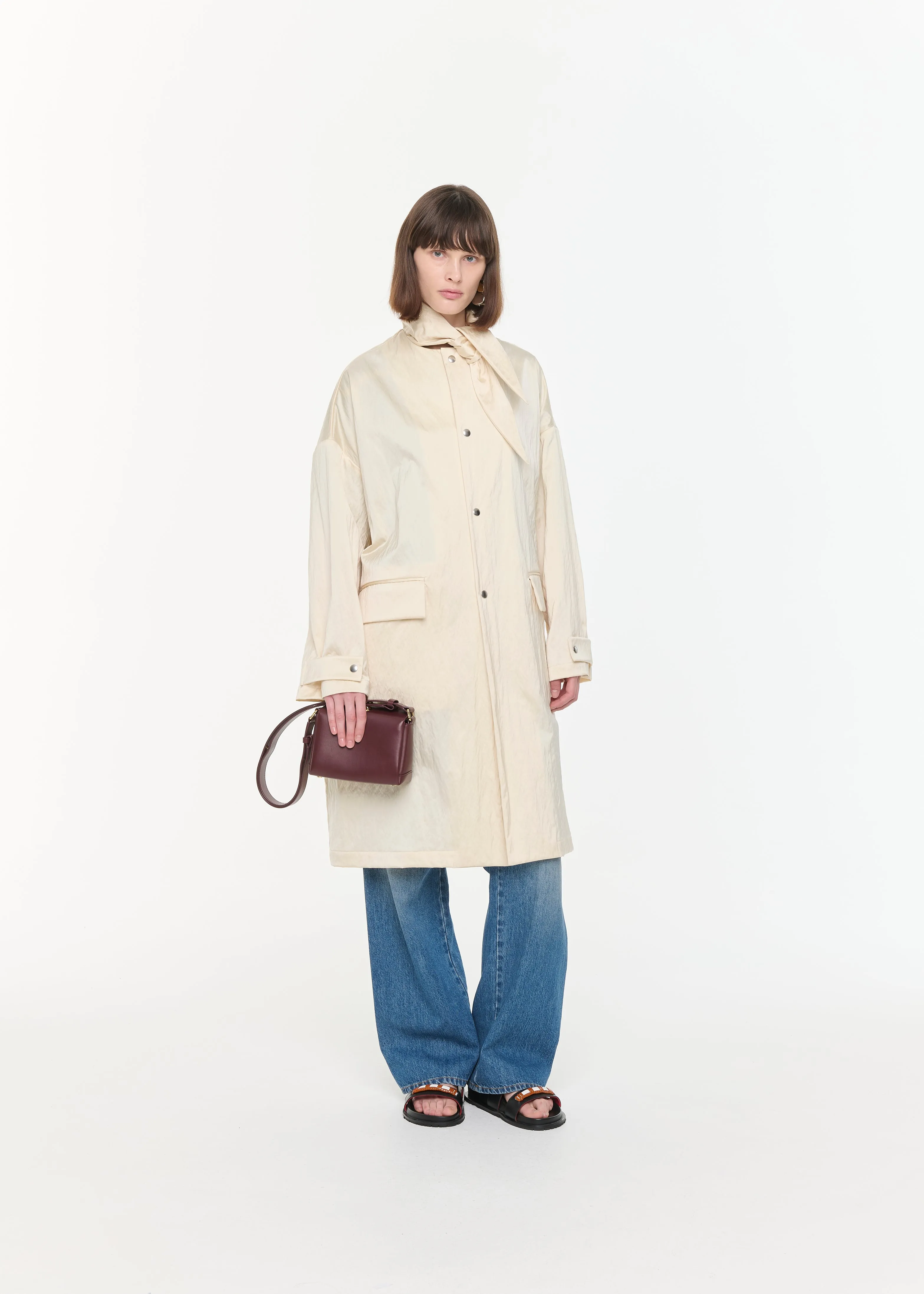 WRINKLED SATIN COAT sold by Plan C product image thumbnail 5