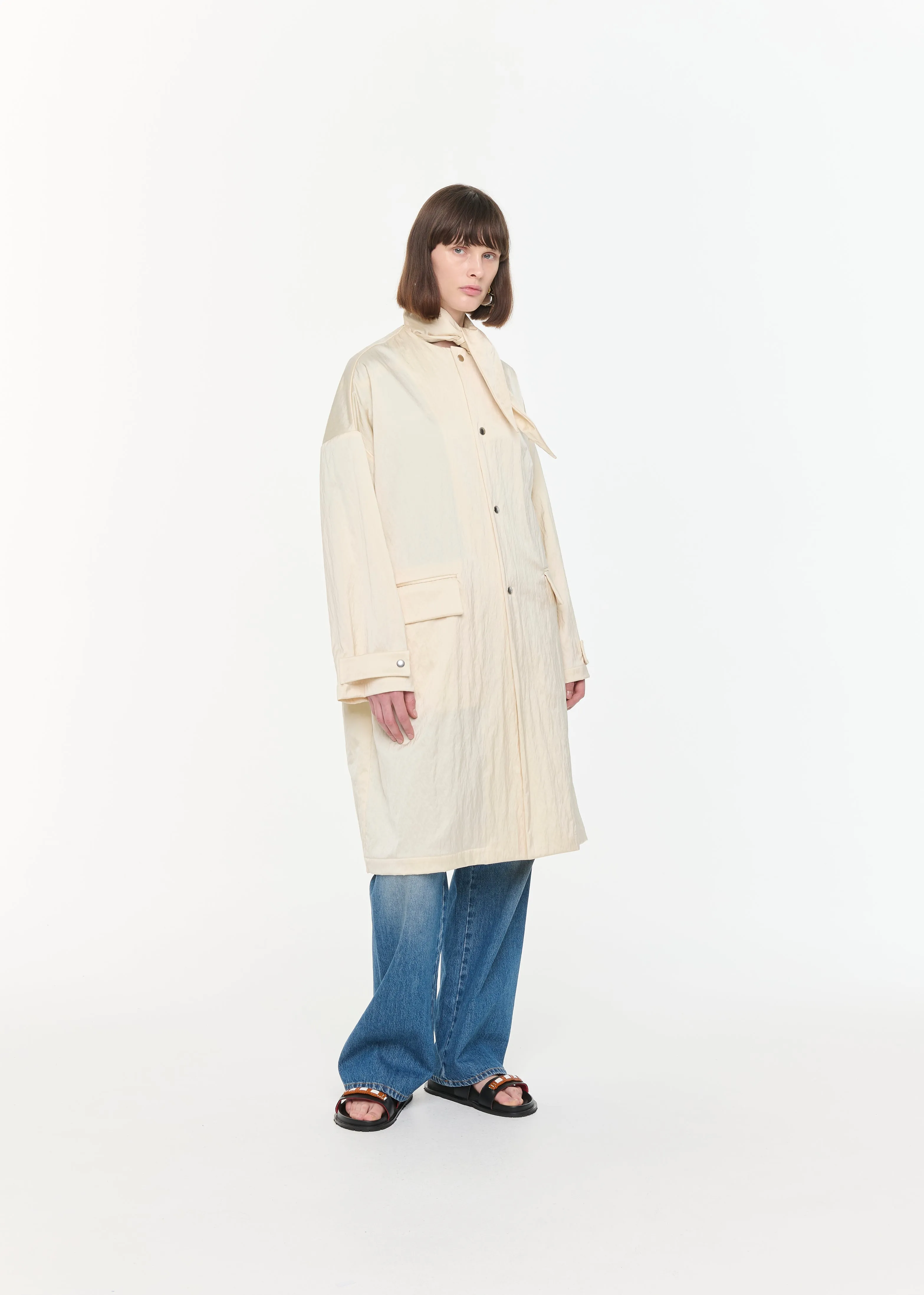 WRINKLED SATIN COAT sold by Plan C product image thumbnail 2