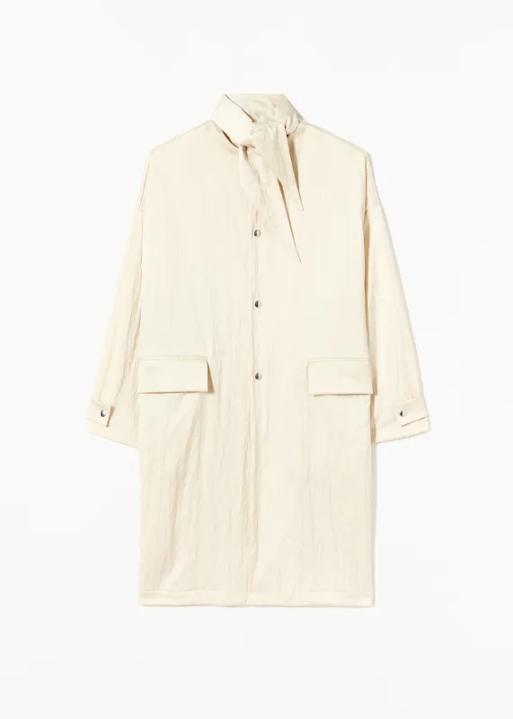 WRINKLED SATIN COAT made by Plan C