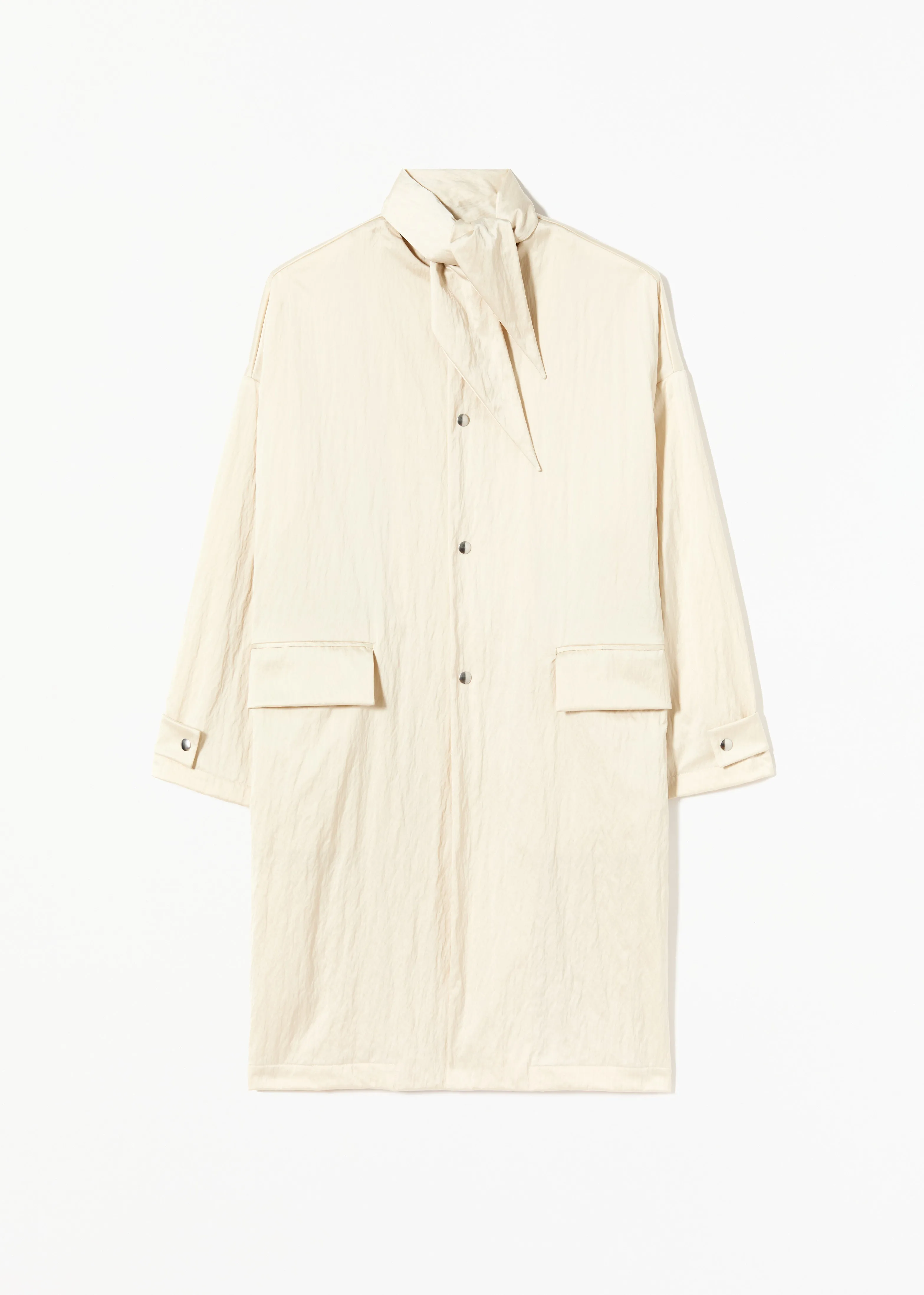 WRINKLED SATIN COAT sold by Plan C