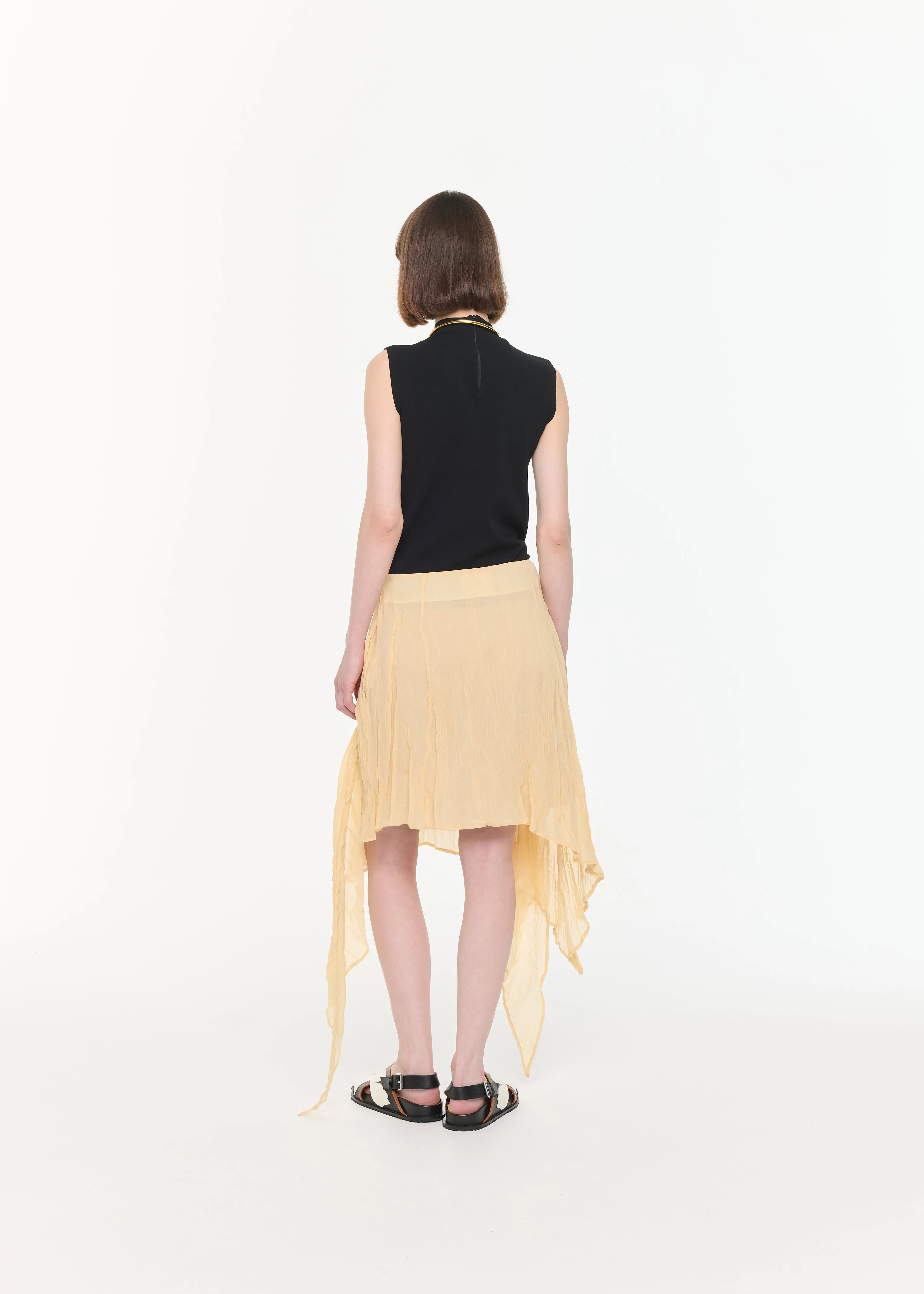 CRINKLED COTTON ASYMMETRIC SKIRT sold by Plan C product image thumbnail 5