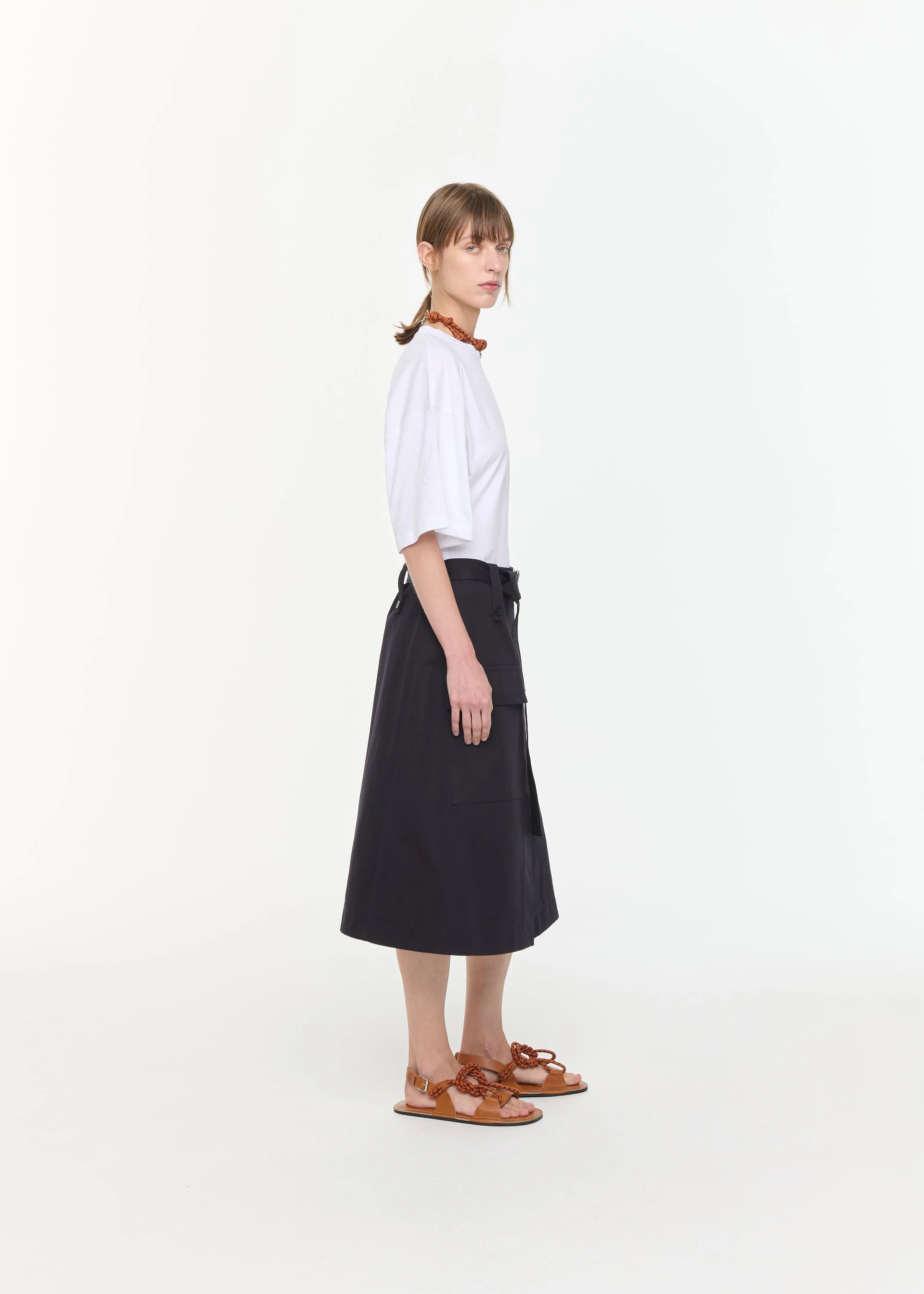 BLUE BLACK WRAP SKIRT sold by Plan C product image thumbnail 5