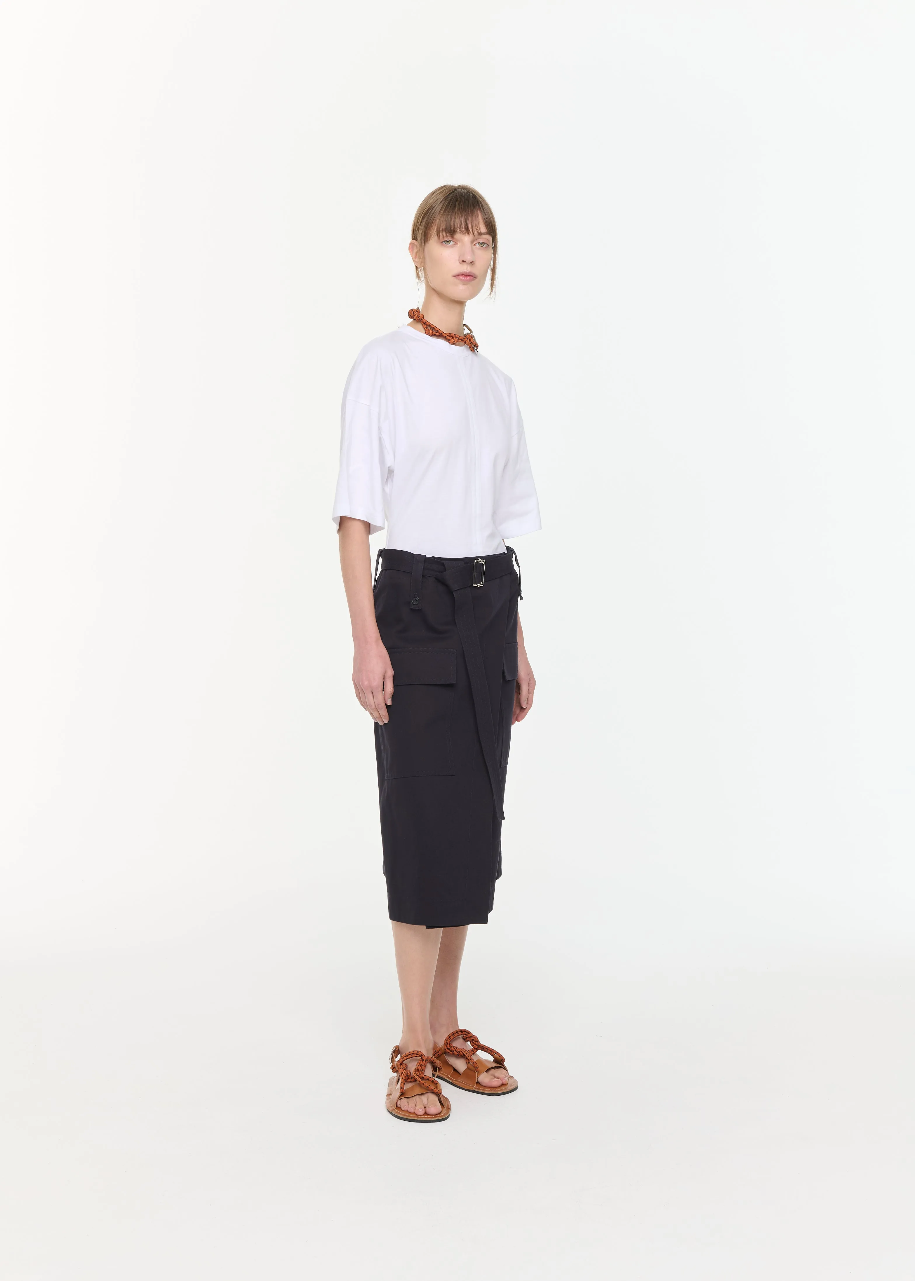 BLUE BLACK WRAP SKIRT sold by Plan C product image thumbnail 3