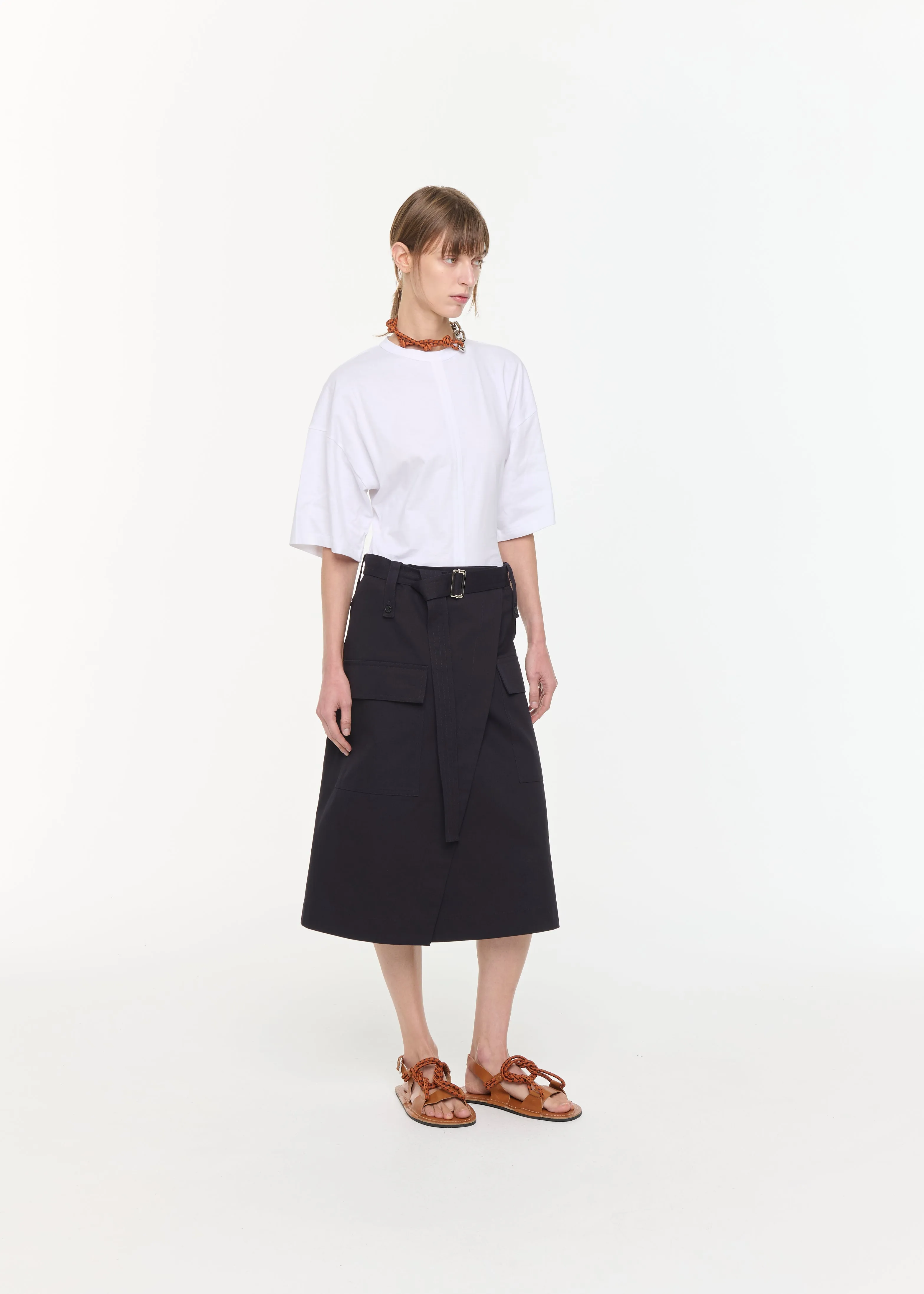 BLUE BLACK WRAP SKIRT sold by Plan C product image thumbnail 4