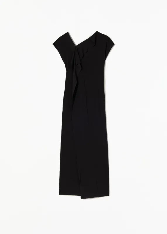 JERSEY LONG DRESS WITH ASYMMETRIC NECKLINE made by Plan C