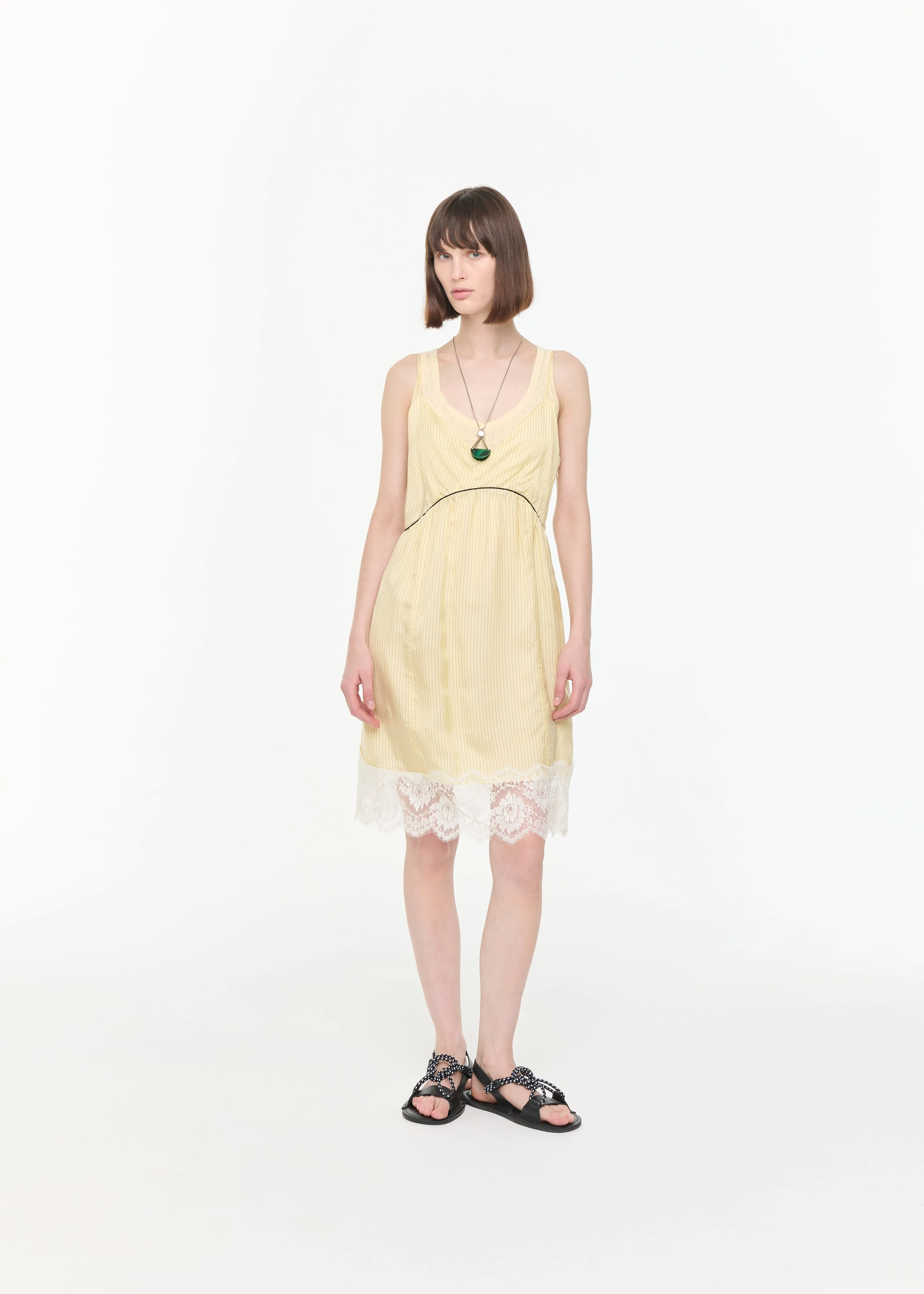 MIDI STRIPED SLIP DRESS sold by Plan C product image thumbnail 3