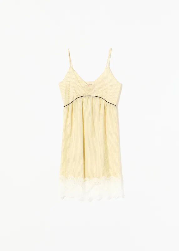 MIDI STRIPED SLIP DRESS made by Plan C