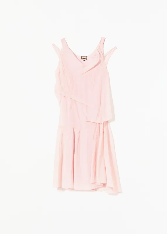 MIDI CRINKLED VISCOSE DRESS made by Plan C