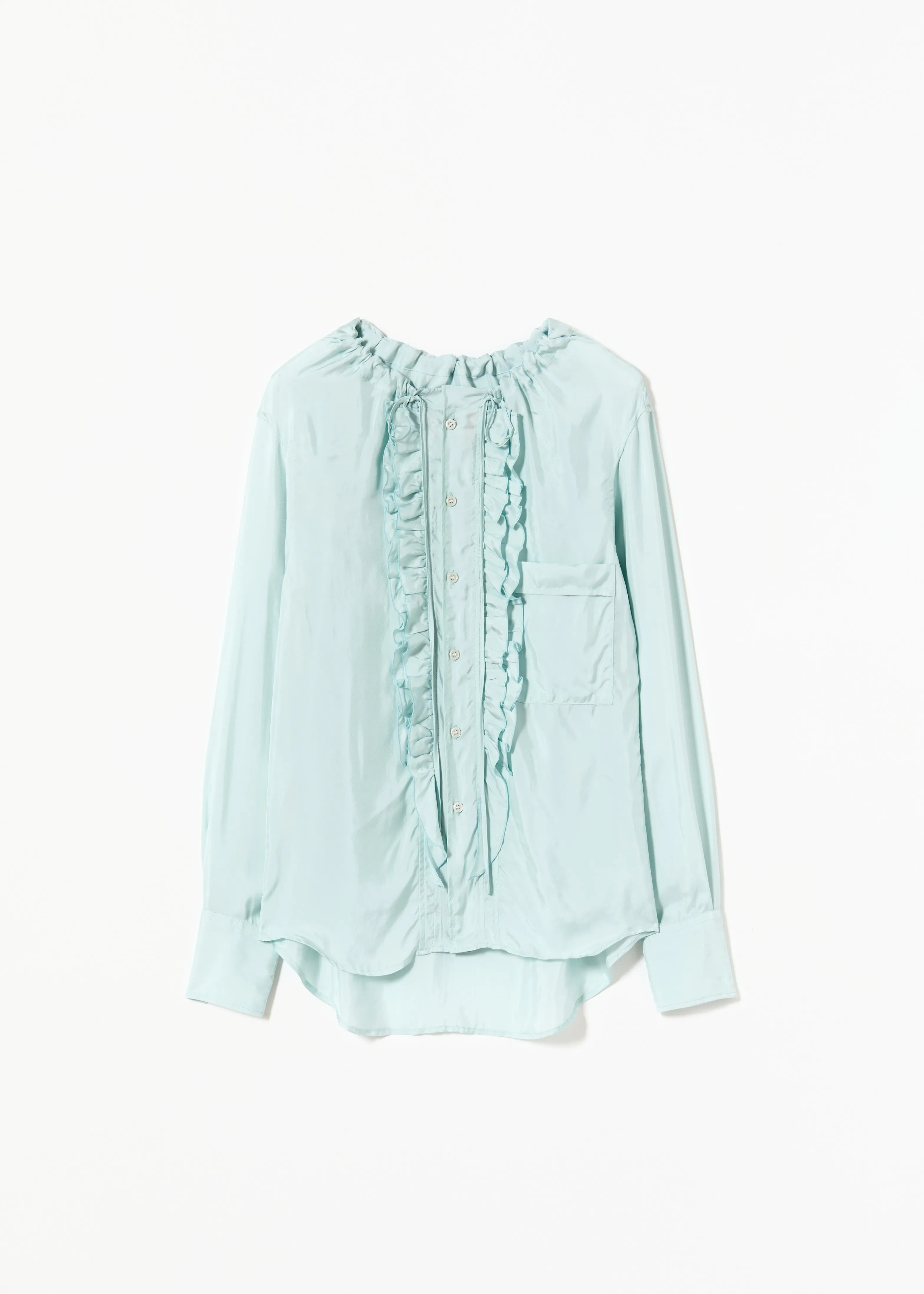 RUFFLED LIGHT VISCOSE SHIRT sold by Plan C