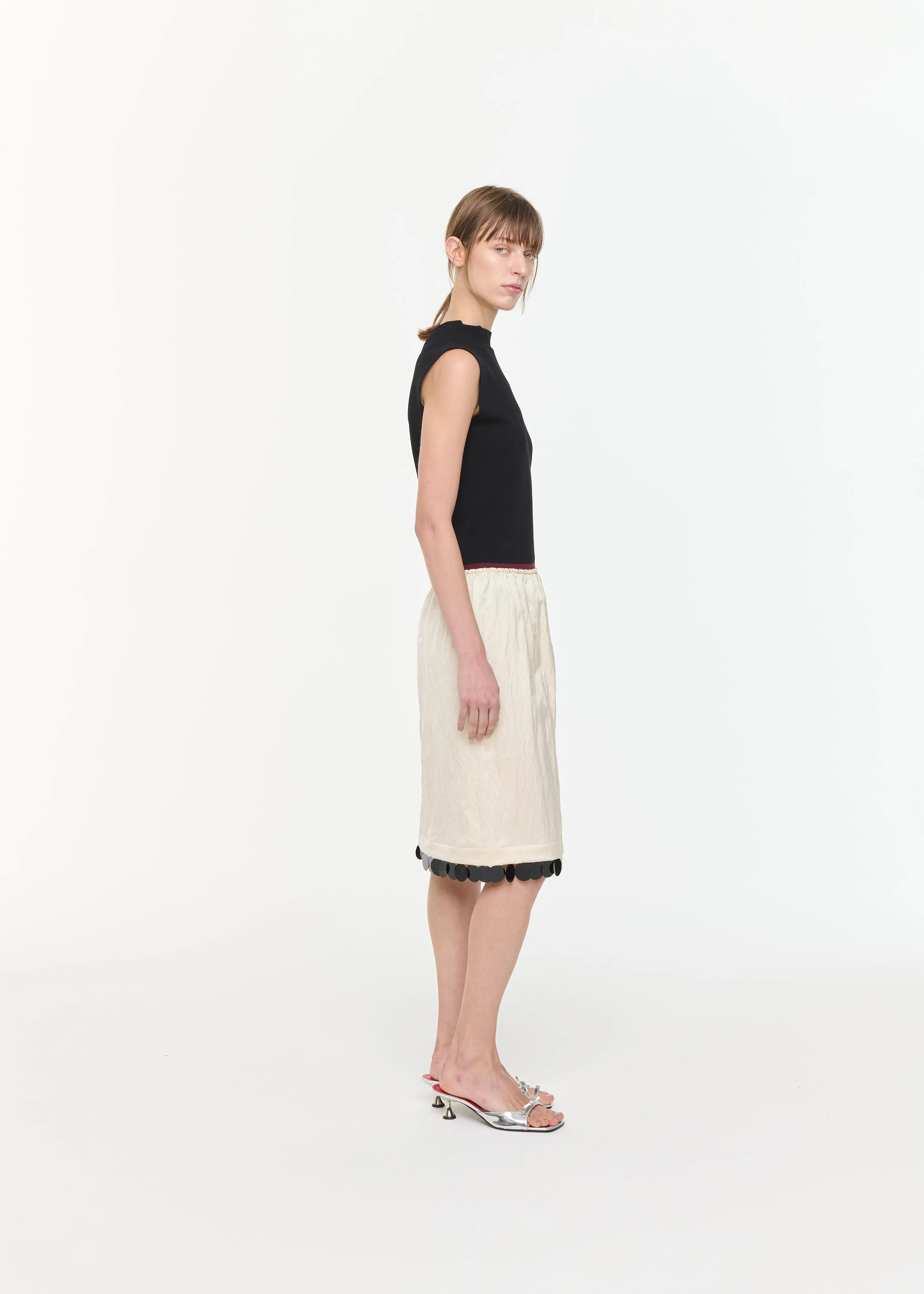 MIDI SKIRT WITH SEQUIN HEM sold by Plan C product image thumbnail 4