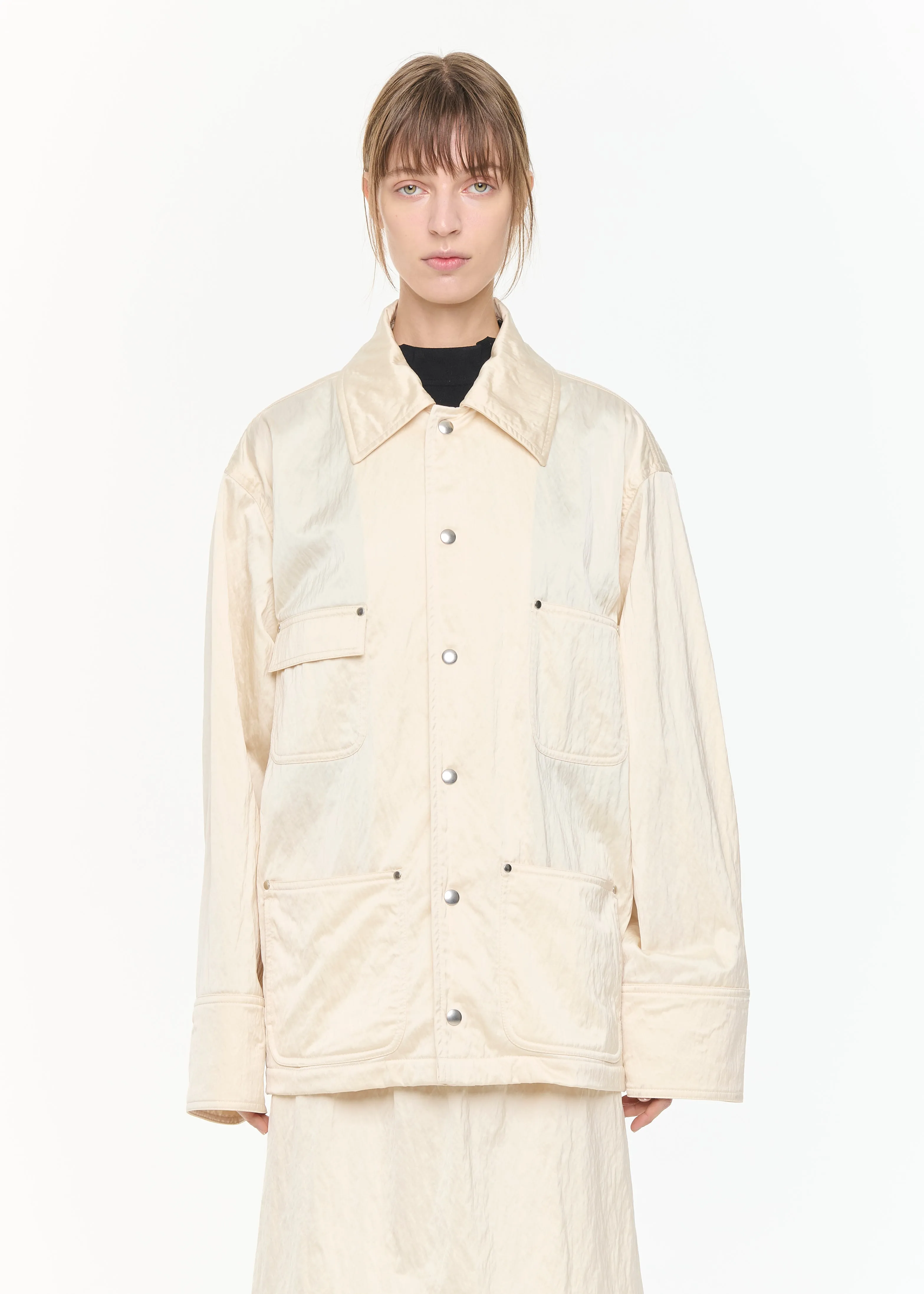EGGWHITE NYLON JACKET sold by Plan C product image thumbnail 3