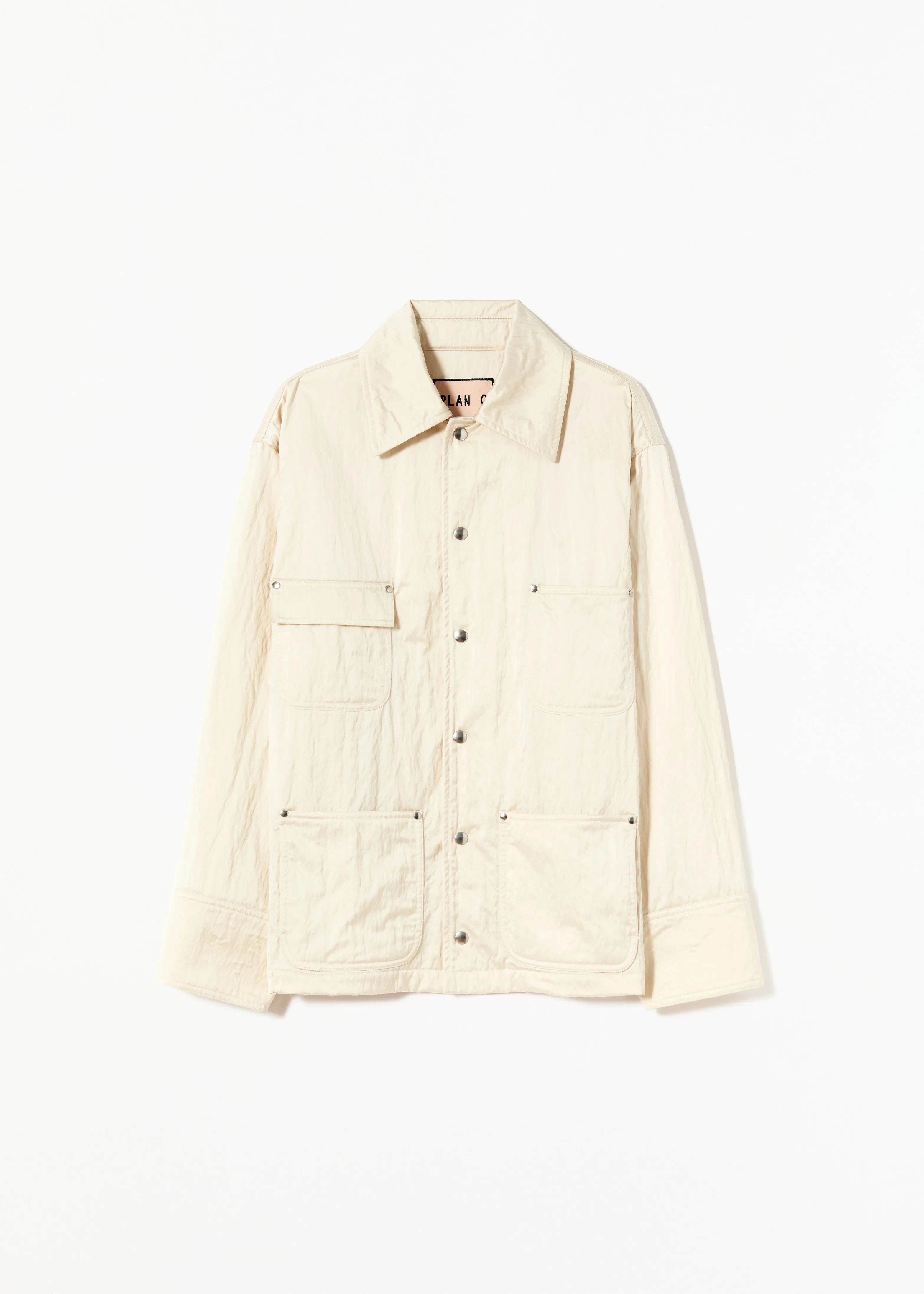 EGGWHITE NYLON JACKET sold by Plan C