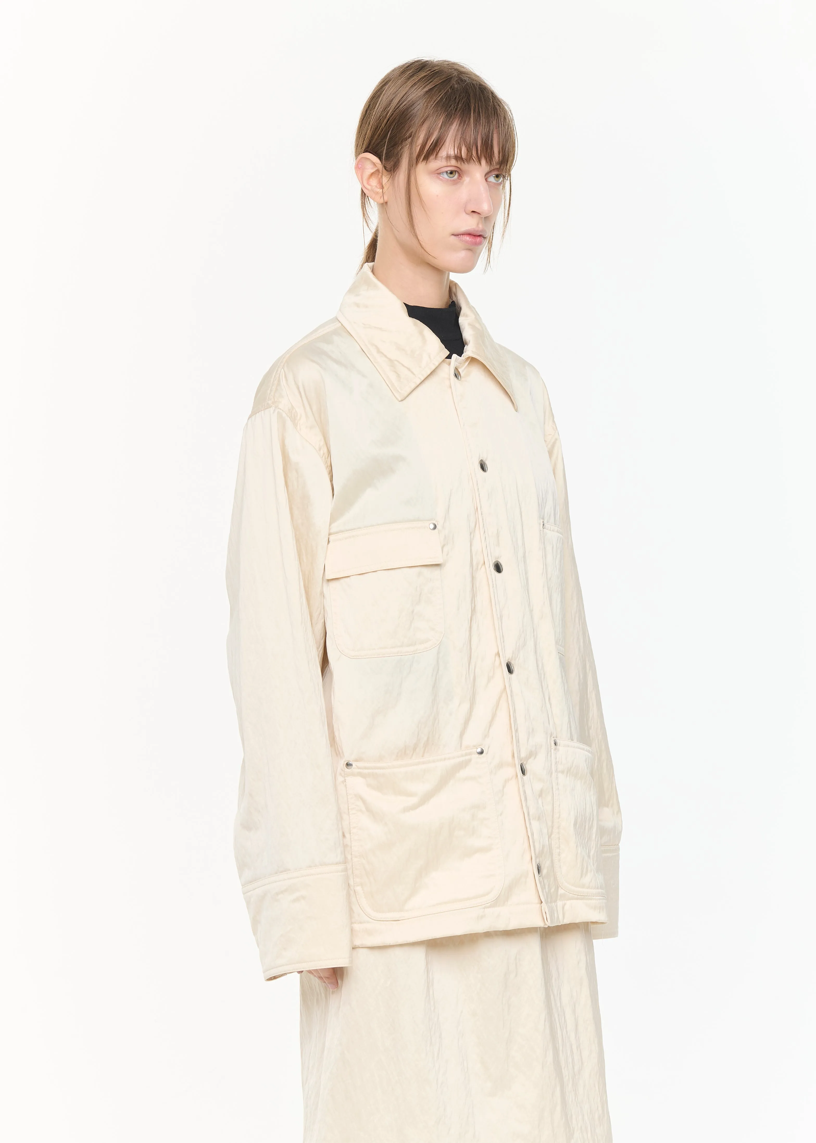 EGGWHITE NYLON JACKET sold by Plan C product image thumbnail 4