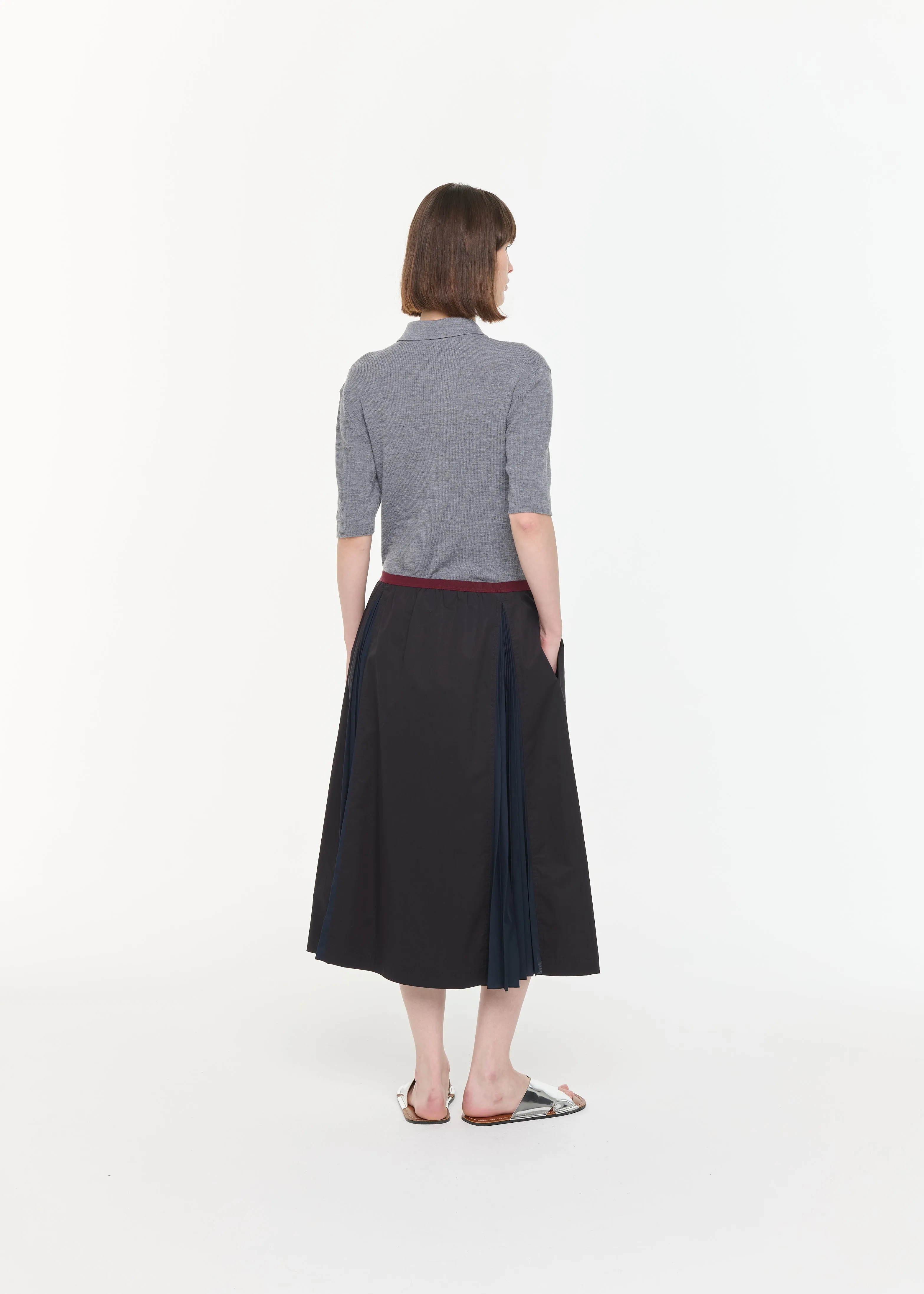 A LINE MIDI SKIRT sold by Plan C product image thumbnail 5
