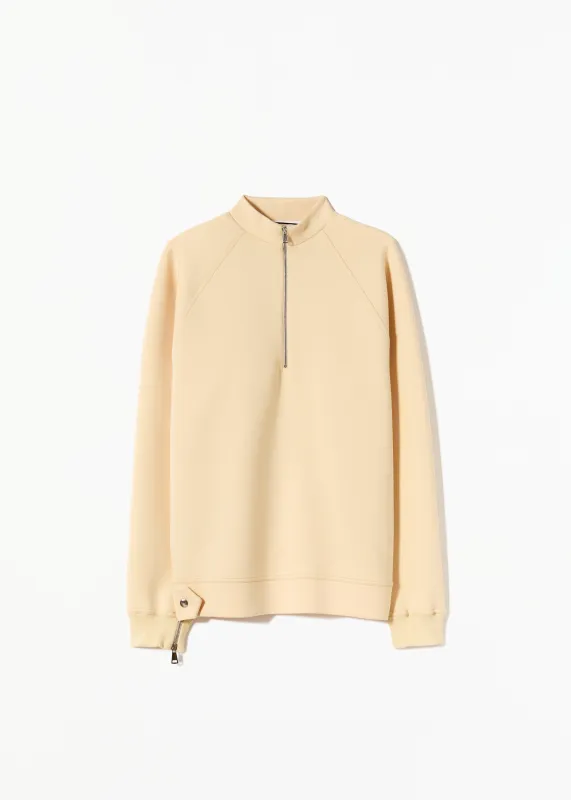 RELAXED FIT SWEATSHIRT IN STRAW COLOR made by Plan C