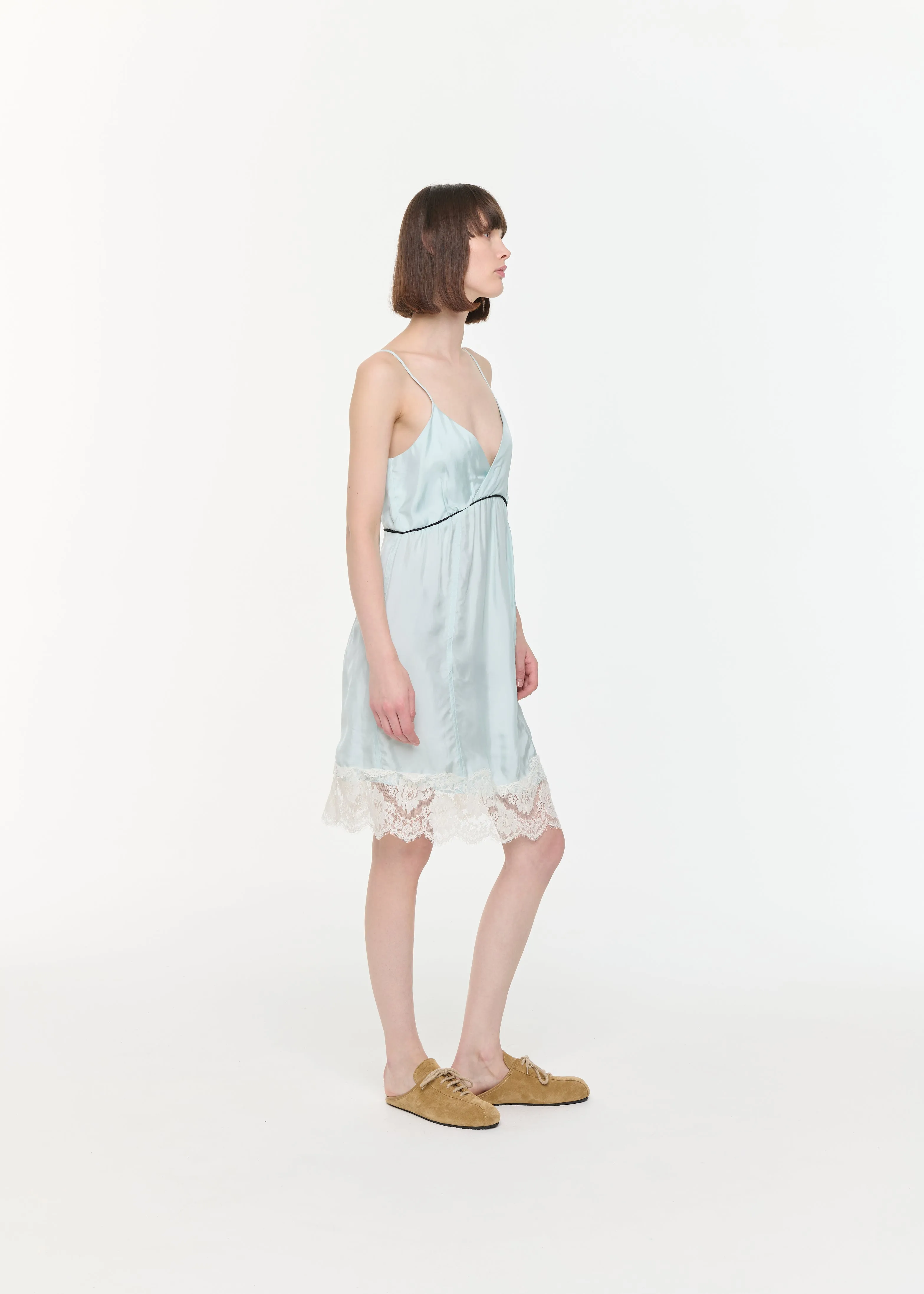 MIDI LIGHT VISCOSE SLIP DRESS sold by Plan C product image thumbnail 4